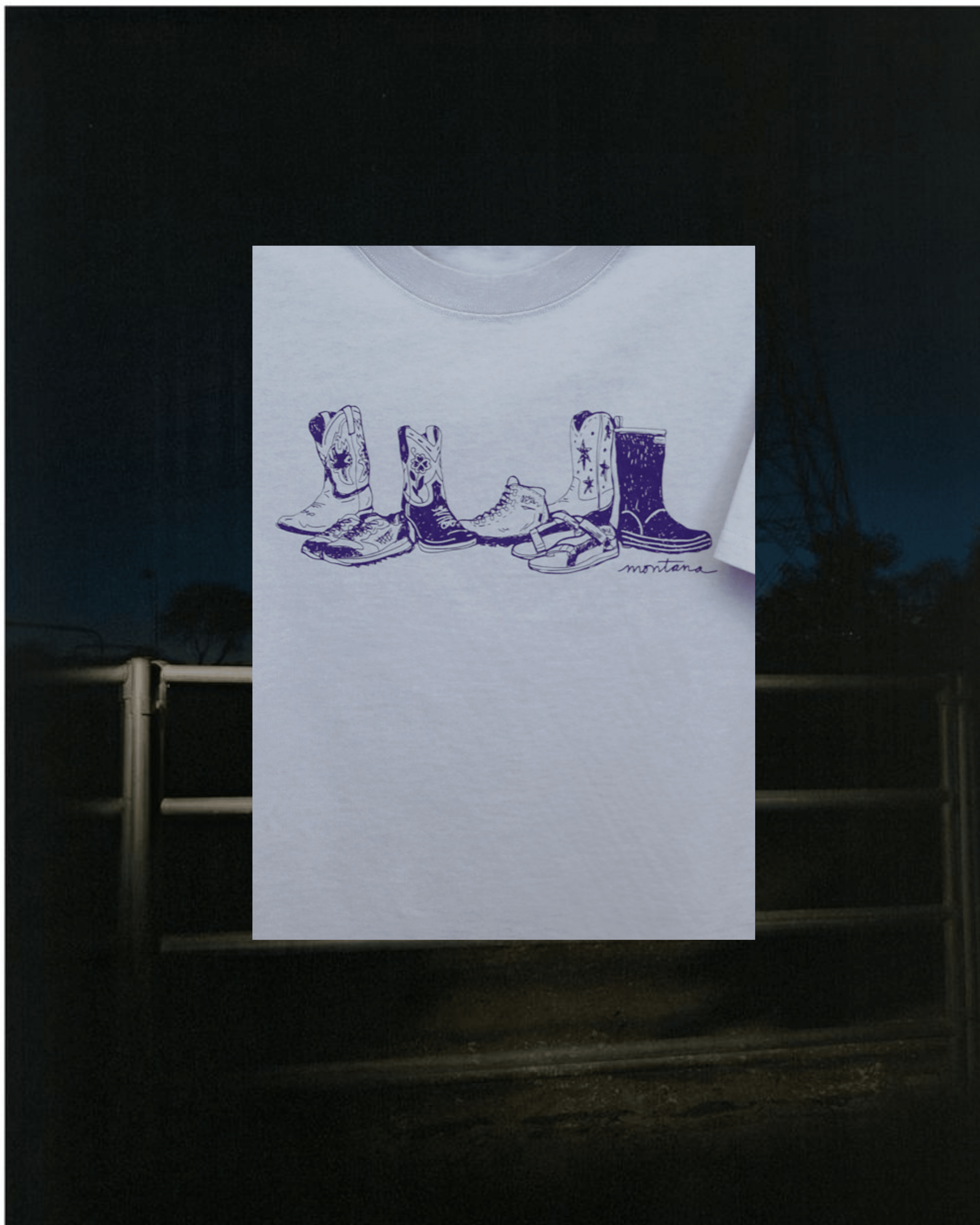 "Montana Footprint" Heavy Tee - Intrigue Ink Visit Bozeman, Unique Shopping Boutique in Montana, Work from Home Clothes for Women