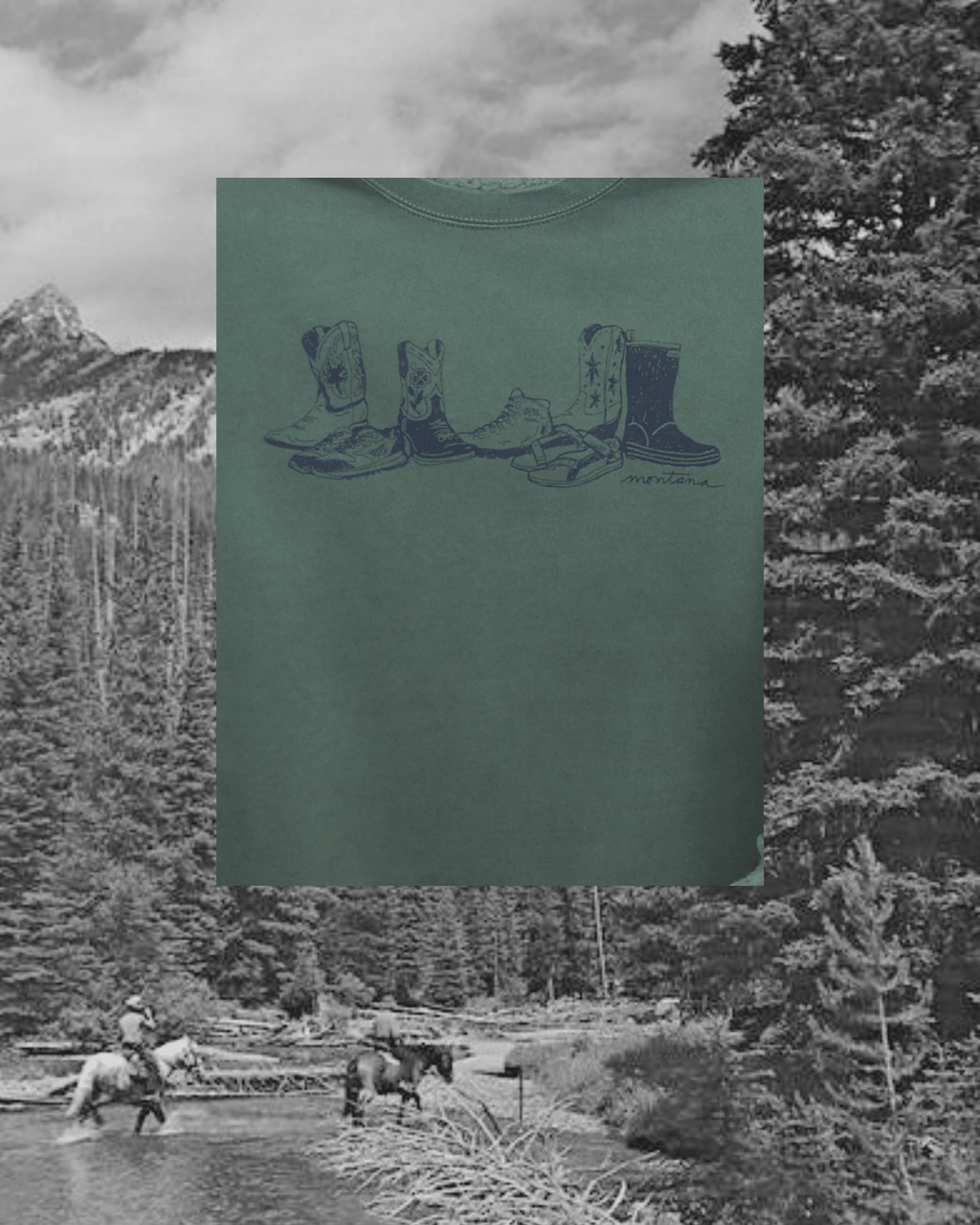 "Montana Footprint" Pullover - Intrigue Ink Visit Bozeman, Unique Shopping Boutique in Montana, Work from Home Clothes for Women