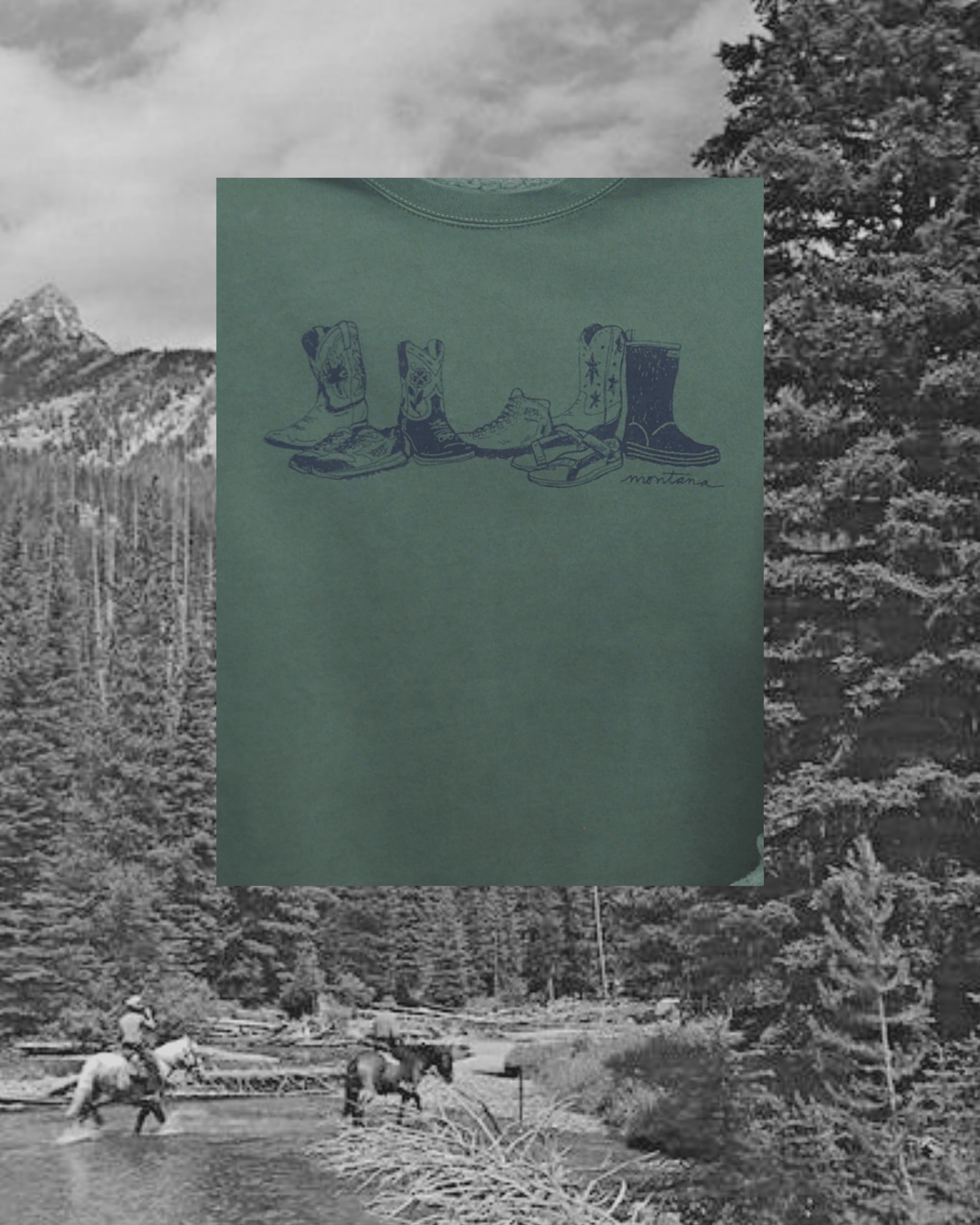 "Montana Footprint" Pullover - Intrigue Ink Visit Bozeman, Unique Shopping Boutique in Montana, Work from Home Clothes for Women