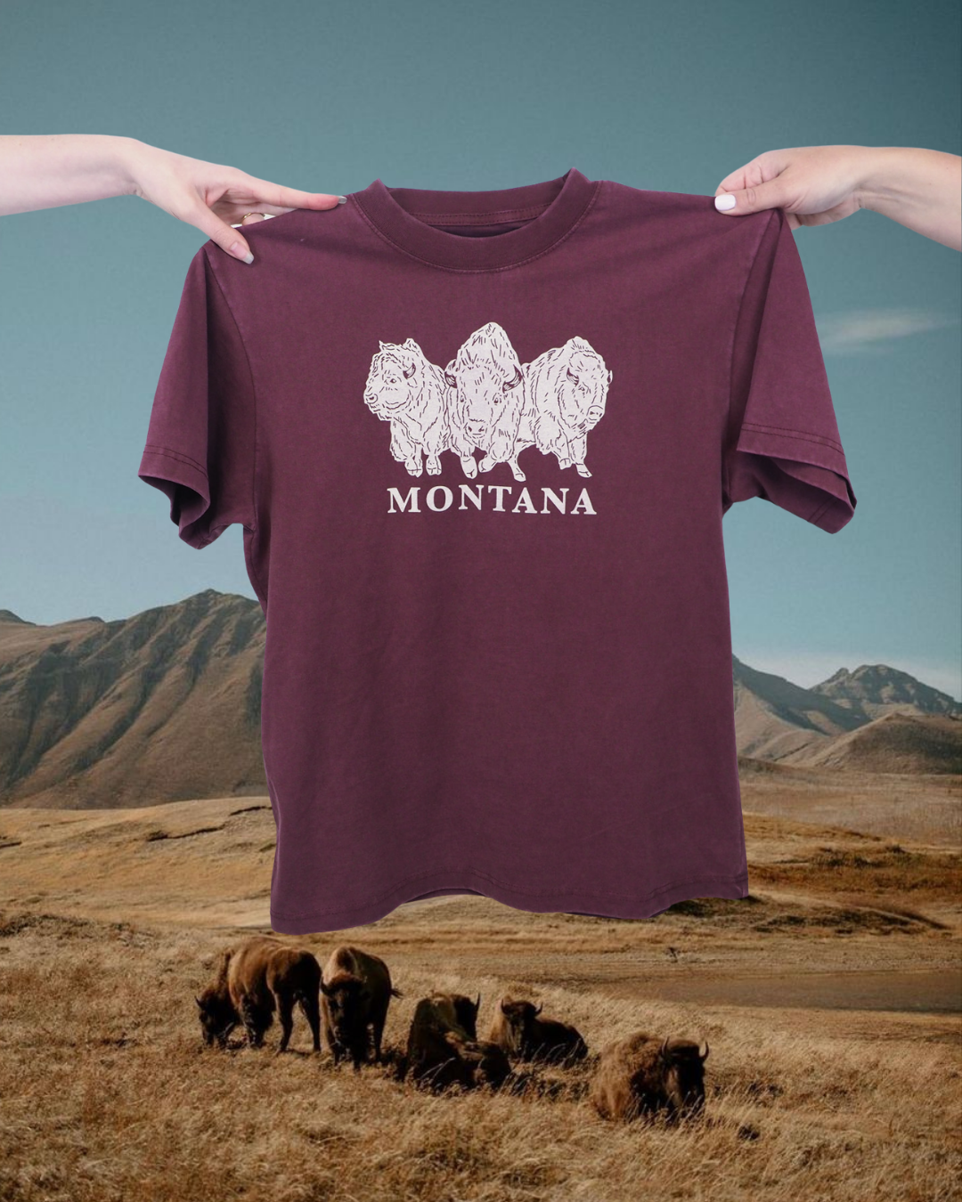 "Bison Power" Oversized Tee