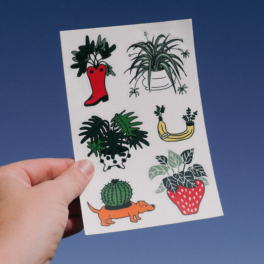 "House Plants" Sheet Sticker