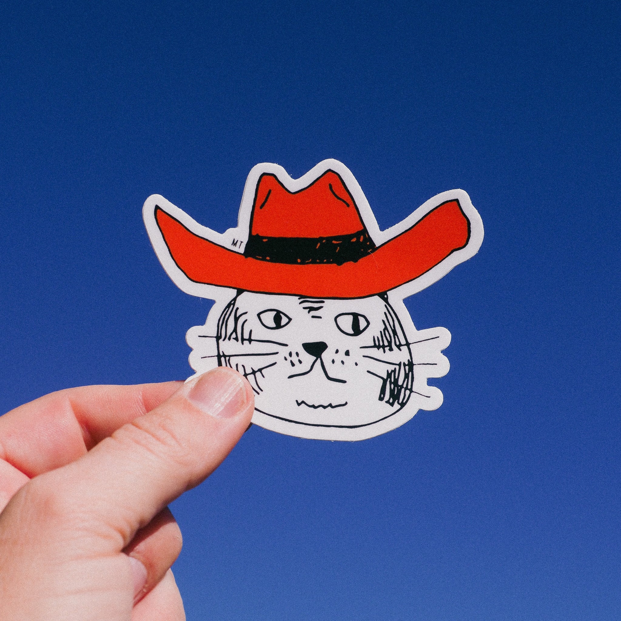 "Howdy Cat" Sticker