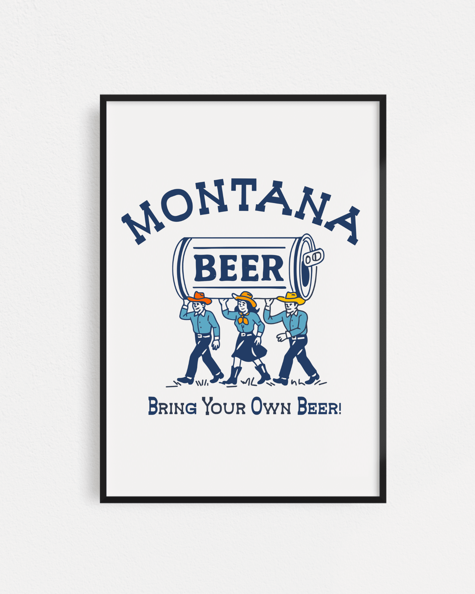 "Montana Beer" Poster - Intrigue Ink Visit Bozeman, Unique Shopping Boutique in Montana, Work from Home Clothes for Women