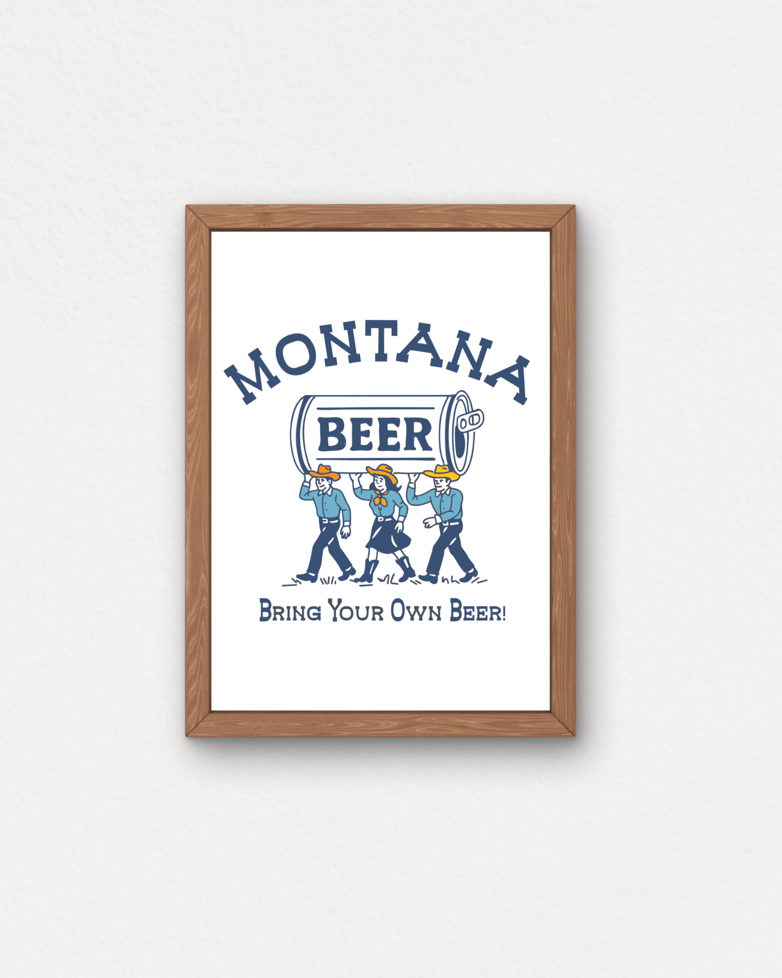 "Montana Beer" Small Poster - Intrigue Ink Visit Bozeman, Unique Shopping Boutique in Montana, Work from Home Clothes for Women