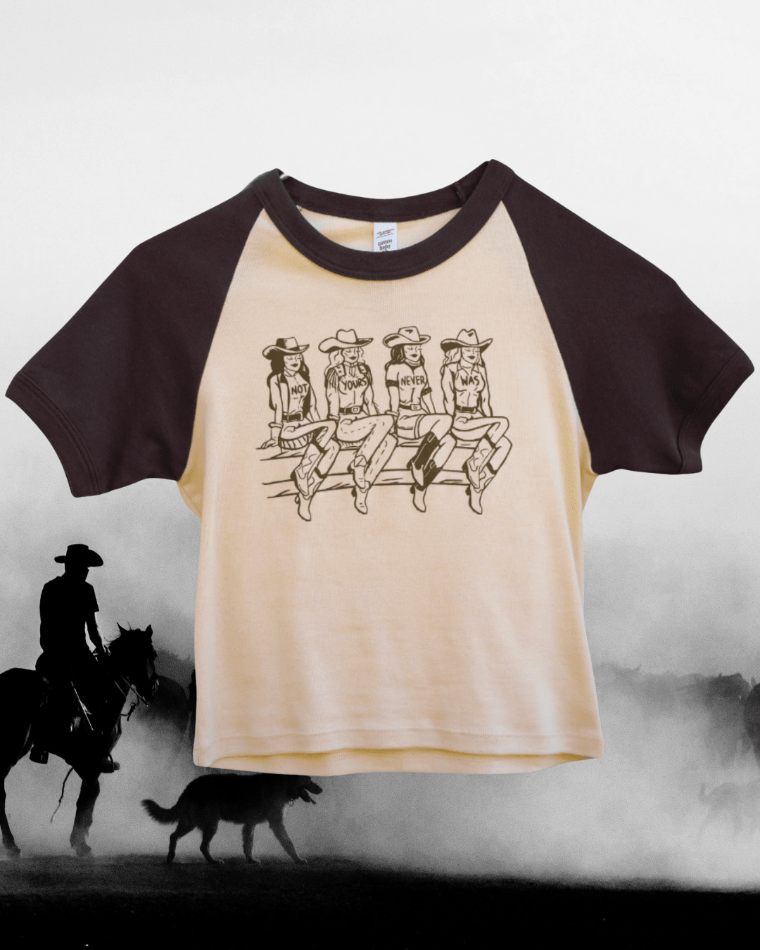 "Not Yours" Baby Tee - Intrigue Ink Visit Bozeman, Unique Shopping Boutique in Montana, Work from Home Clothes for Women