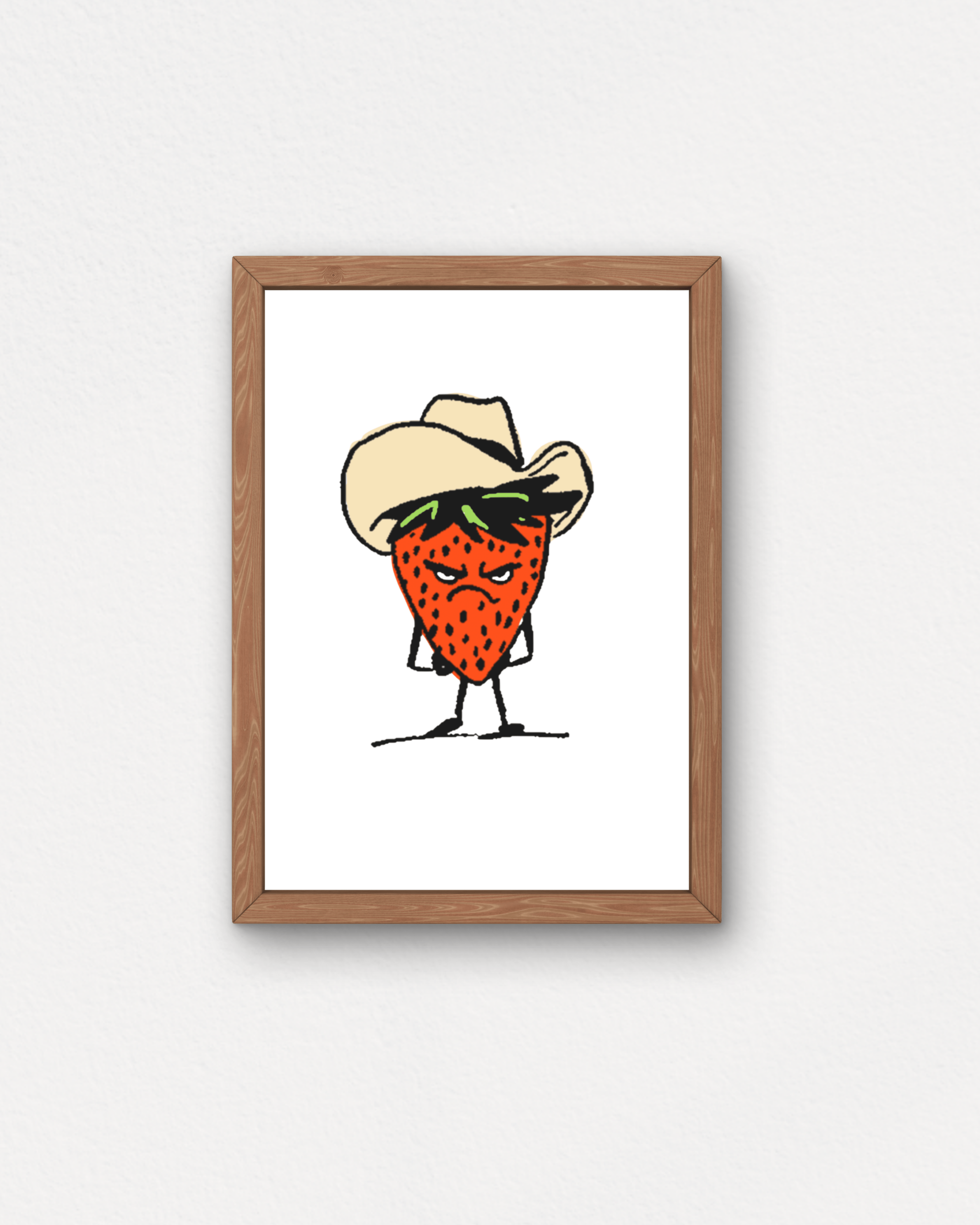 "Bad Strawberry" Small Poster - Intrigue Ink Visit Bozeman, Unique Shopping Boutique in Montana, Work from Home Clothes for Women