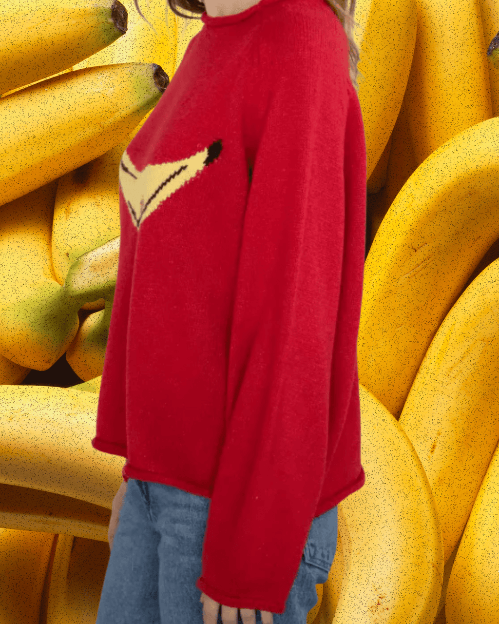 Banana Red Knit Sweater - Intrigue Ink Visit Bozeman, Unique Shopping Boutique in Montana, Work from Home Clothes for Women