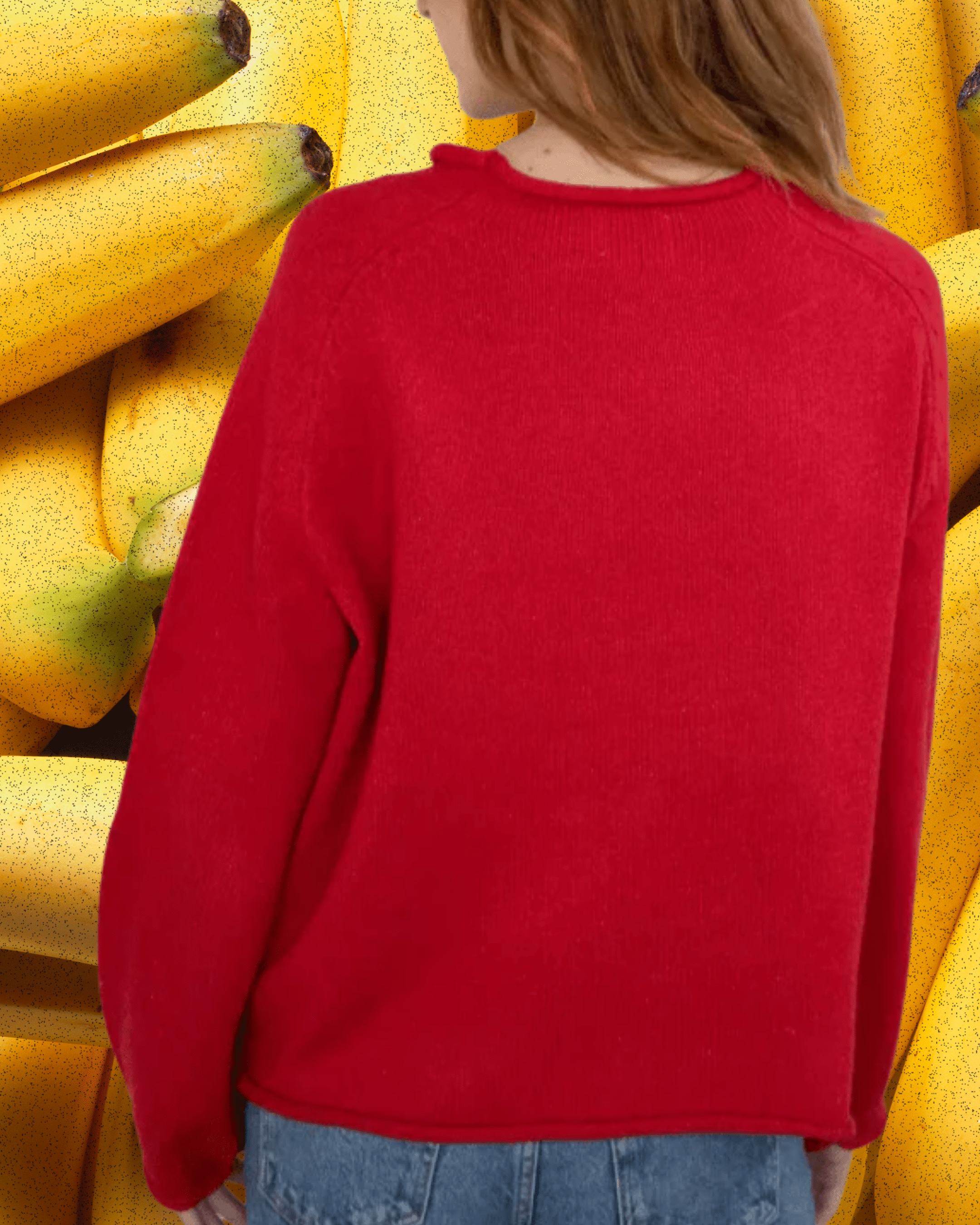 Banana Red Knit Sweater - Intrigue Ink Visit Bozeman, Unique Shopping Boutique in Montana, Work from Home Clothes for Women