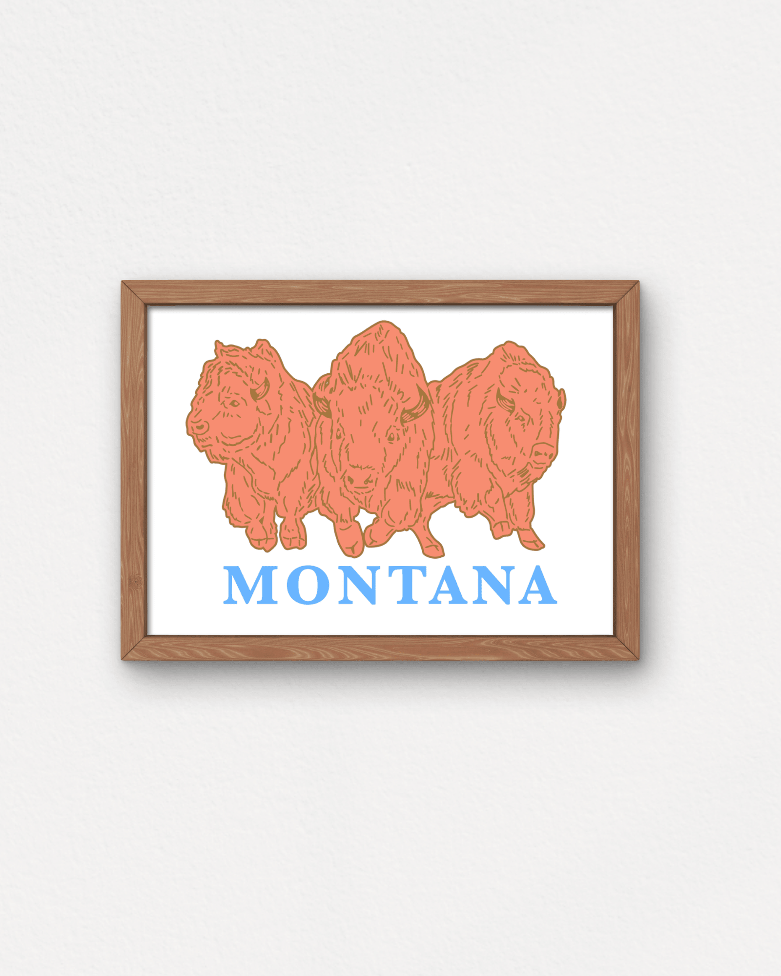 "Bison Power" Small Poster - Intrigue Ink Visit Bozeman, Unique Shopping Boutique in Montana, Work from Home Clothes for Women