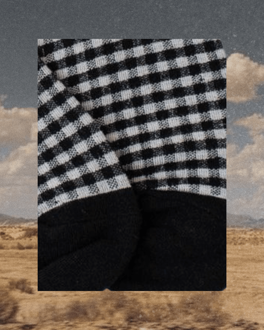 Black Check Picnic Mid Crew Socks - Intrigue Ink Visit Bozeman, Unique Shopping Boutique in Montana, Work from Home Clothes for Women