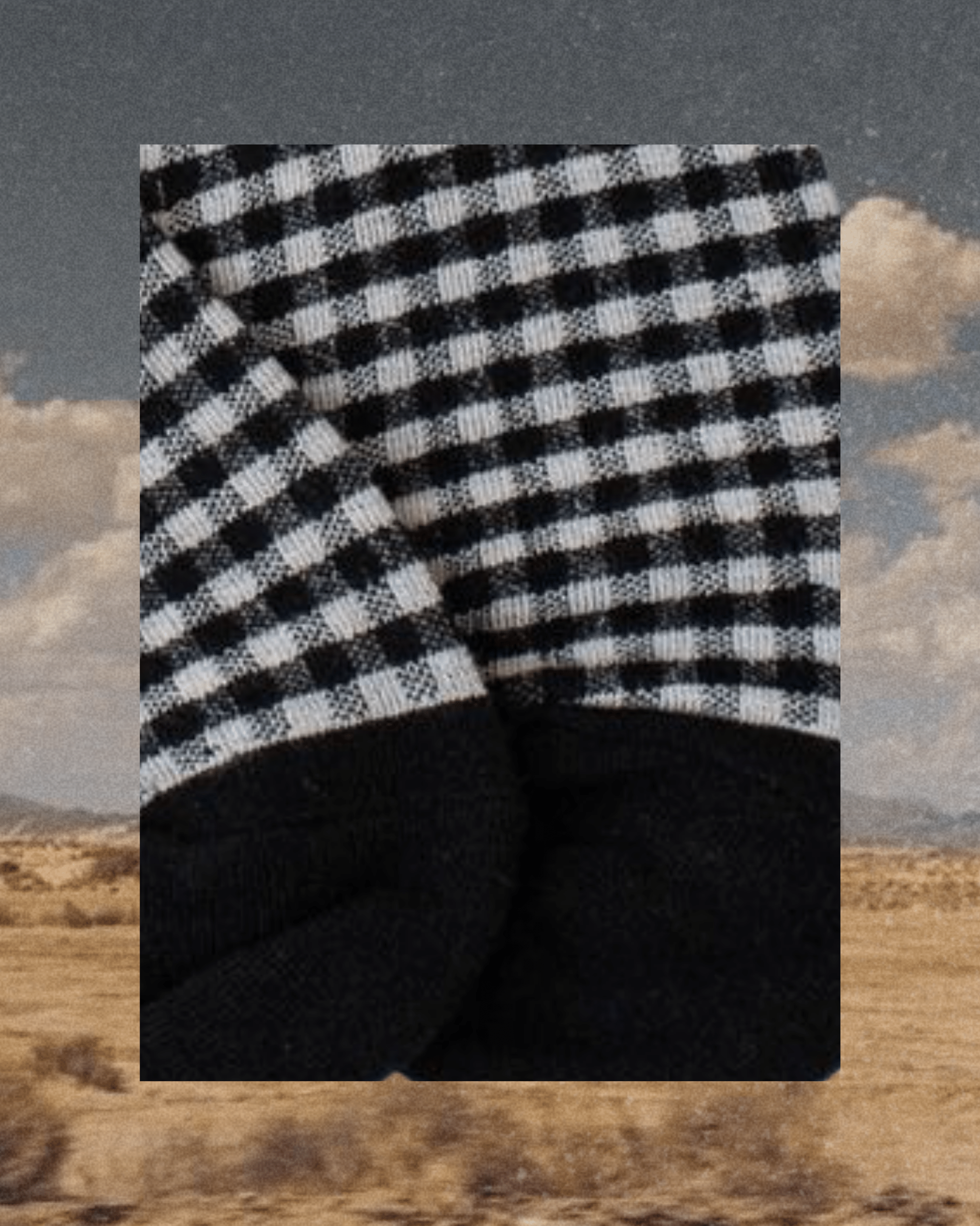 Black Check Picnic Mid Crew Socks - Intrigue Ink Visit Bozeman, Unique Shopping Boutique in Montana, Work from Home Clothes for Women
