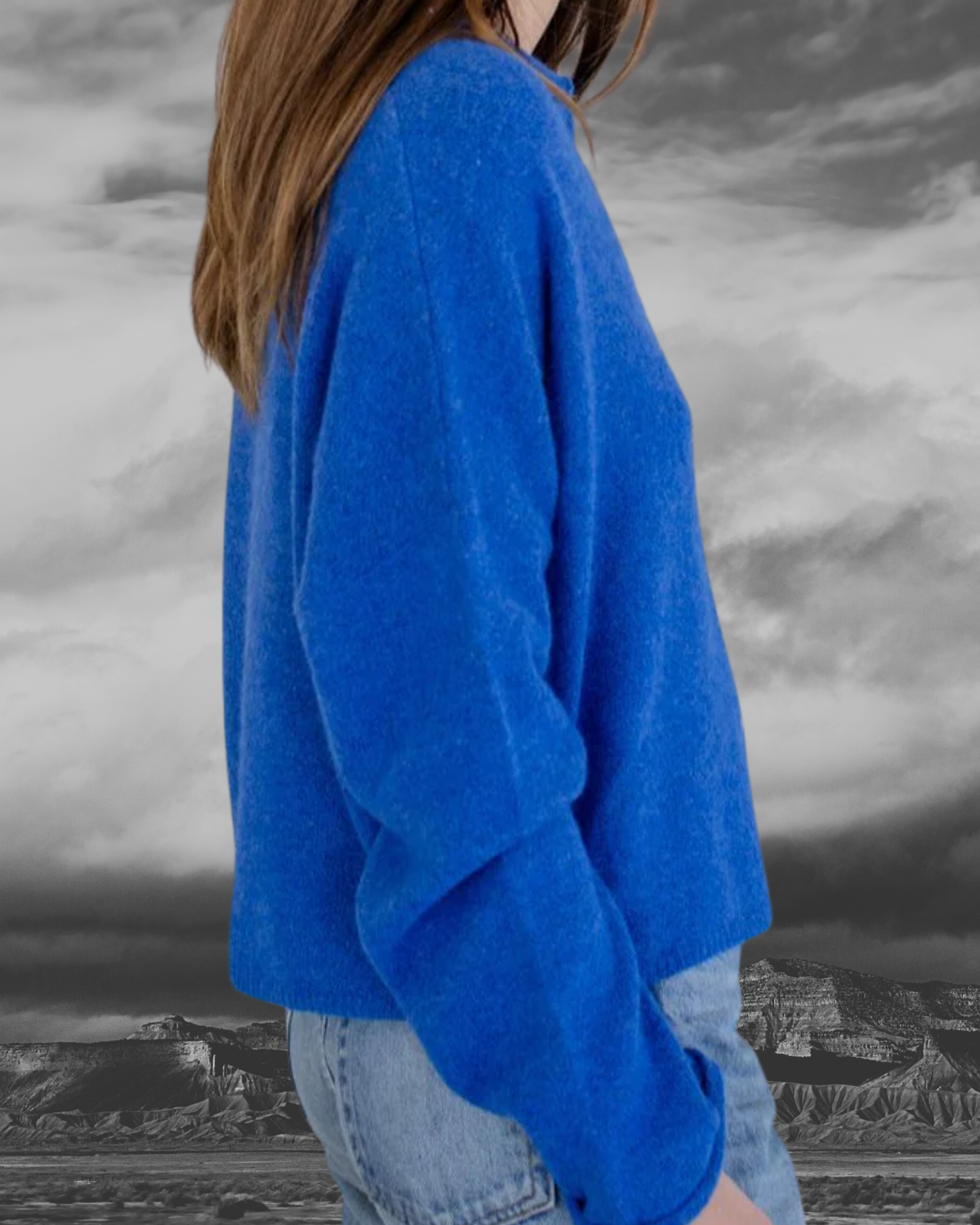 Button Up Cardigan - Blue