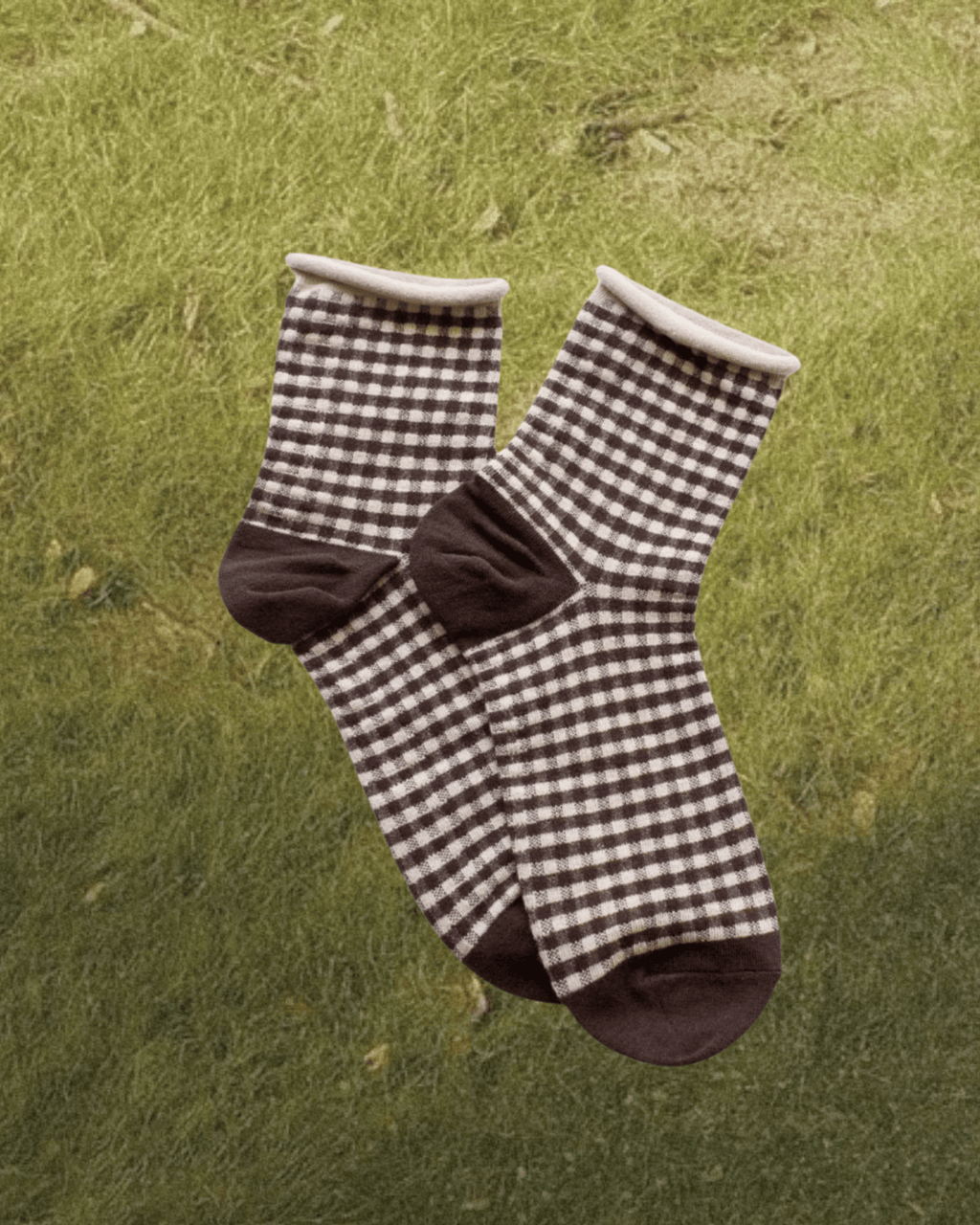 Brown Check Picnic Socks - Intrigue Ink Visit Bozeman, Unique Shopping Boutique in Montana, Work from Home Clothes for Women