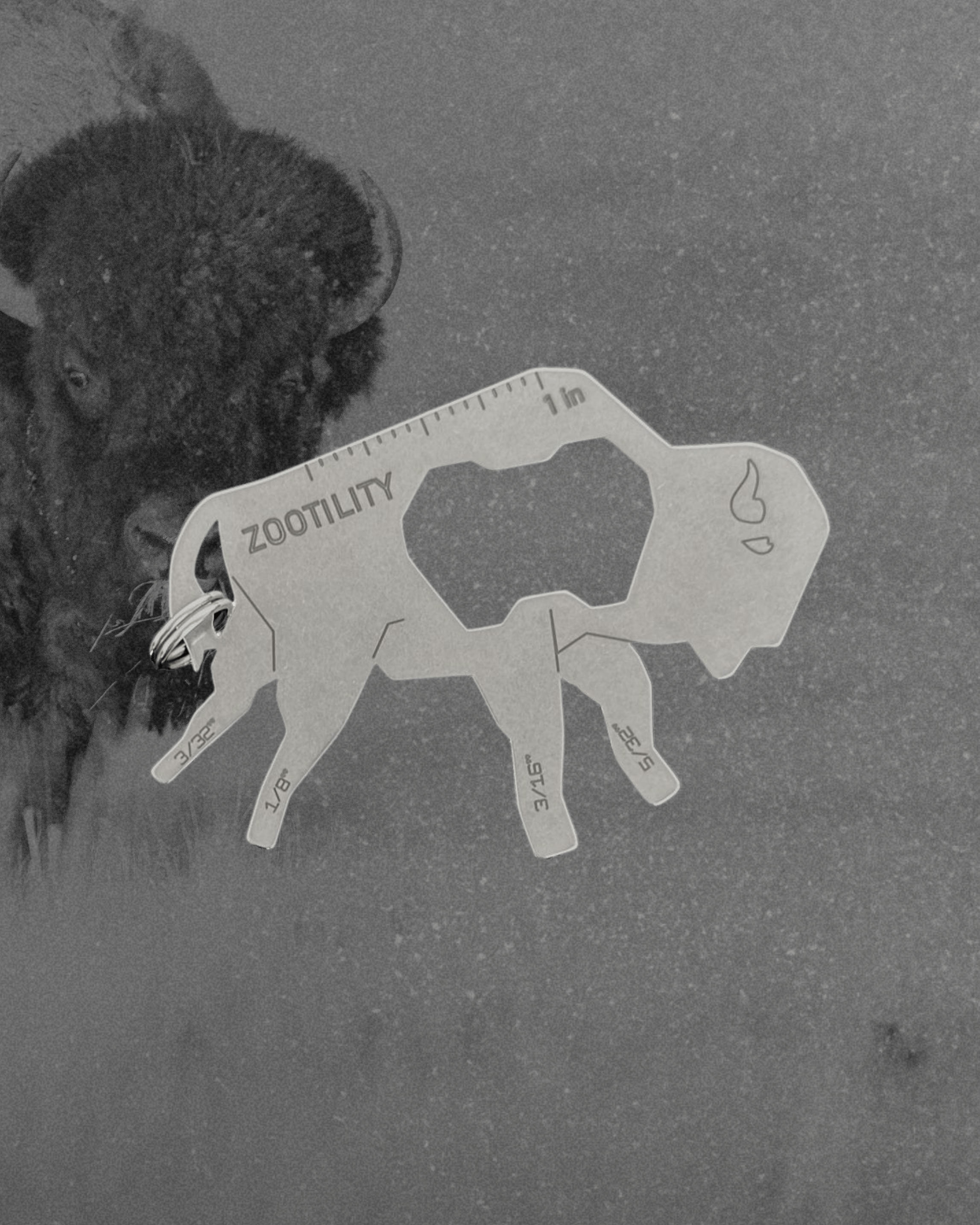 Buffalo Bit™ 7 - in - 1 Keychain Multi - Tool - Intrigue Ink Visit Bozeman, Unique Shopping Boutique in Montana, Work from Home Clothes for Women