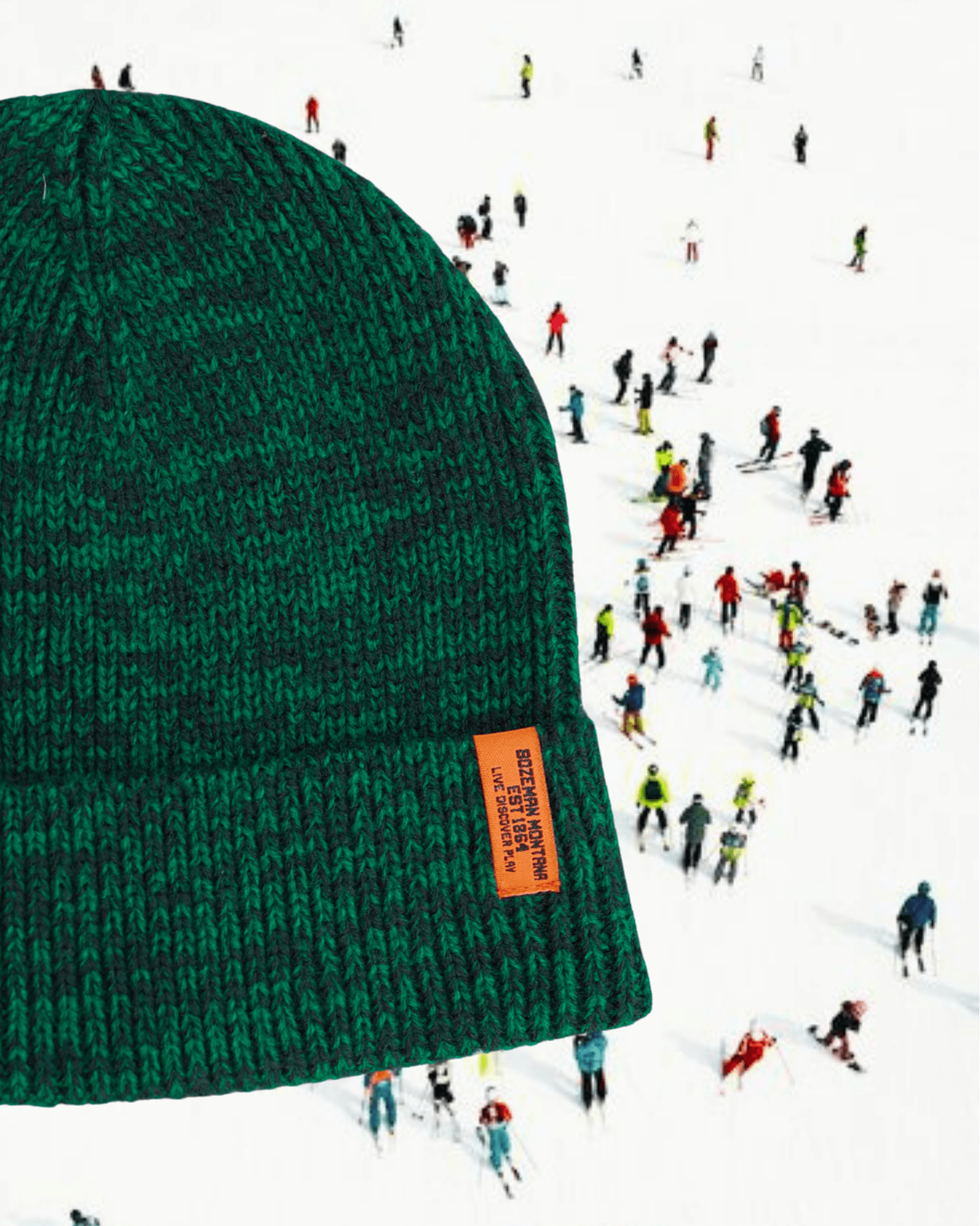 "Live Discover Play" Beanie In Evergreen - Intrigue Ink Visit Bozeman, Unique Shopping Boutique in Montana, Work from Home Clothes for Women