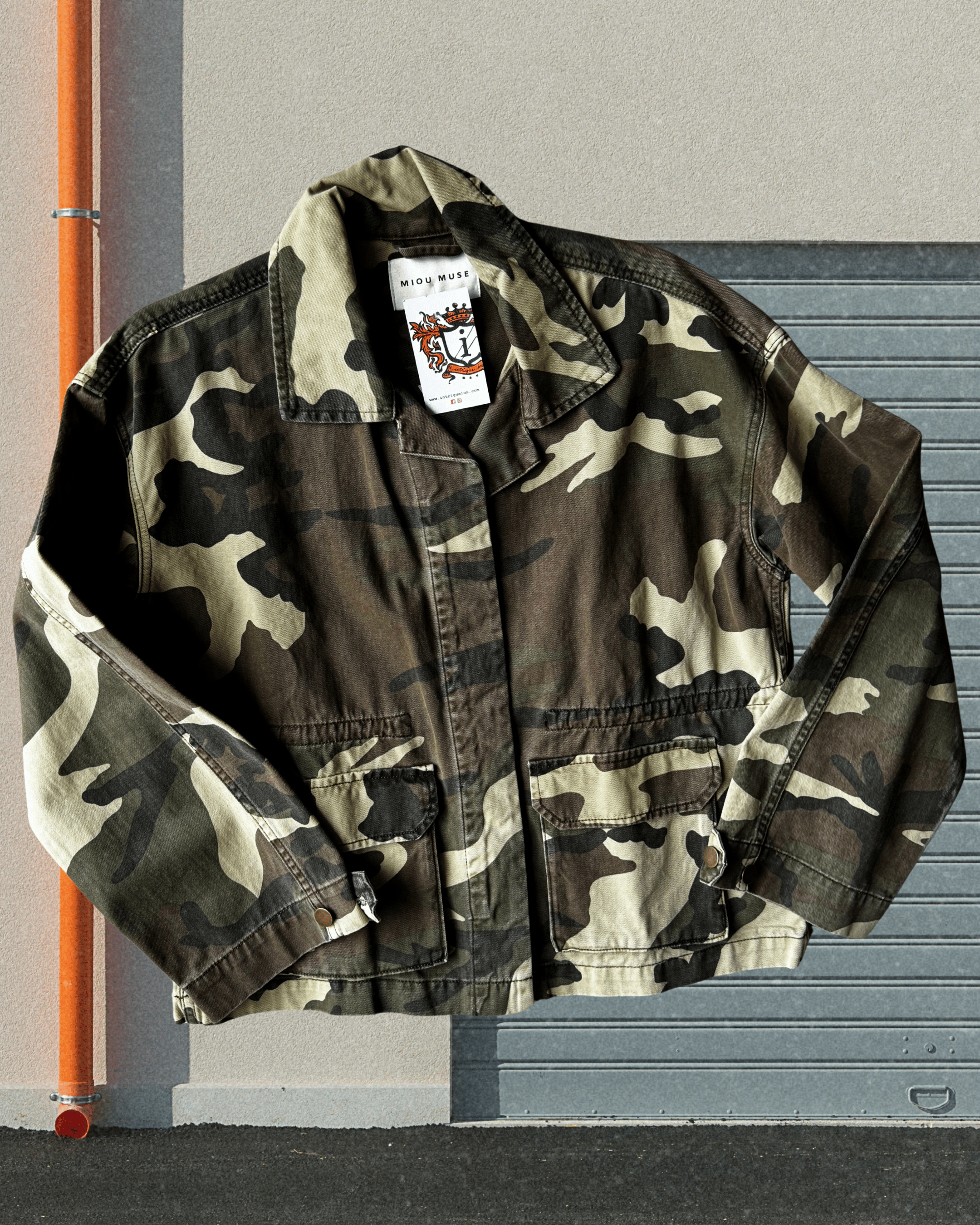 Camouflage Printed Jacket - Intrigue Ink Visit Bozeman, Unique Shopping Boutique in Montana, Work from Home Clothes for Women
