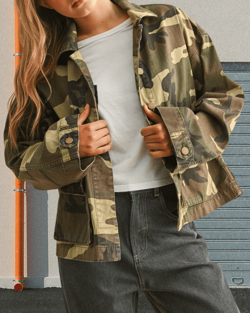 Camouflage Printed Jacket - Intrigue Ink Visit Bozeman, Unique Shopping Boutique in Montana, Work from Home Clothes for Women