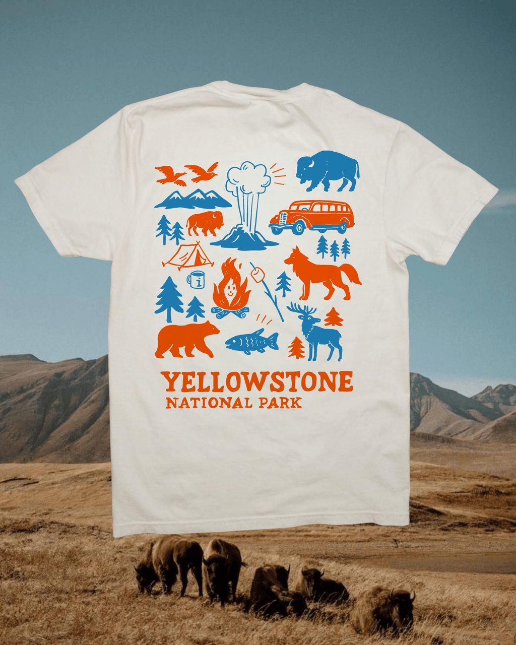 "Camp Yellowstone" Tee - Intrigue Ink Visit Bozeman, Unique Shopping Boutique in Montana, Work from Home Clothes for Women