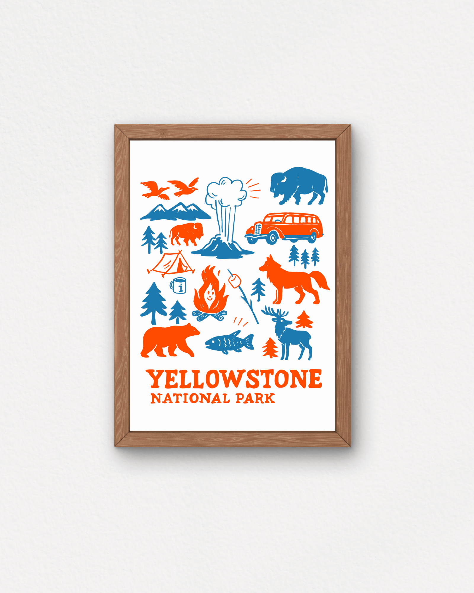 "Camp Yellowstone" Small Poster - Intrigue Ink Visit Bozeman, Unique Shopping Boutique in Montana, Work from Home Clothes for Women