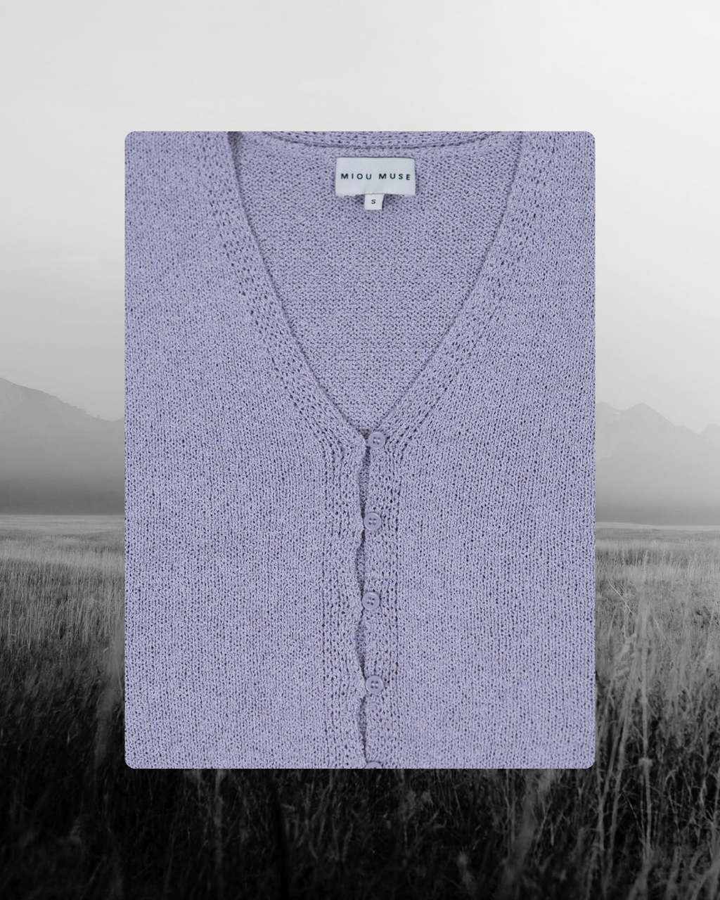 Cap Sleeve Button Front Top - Lilac