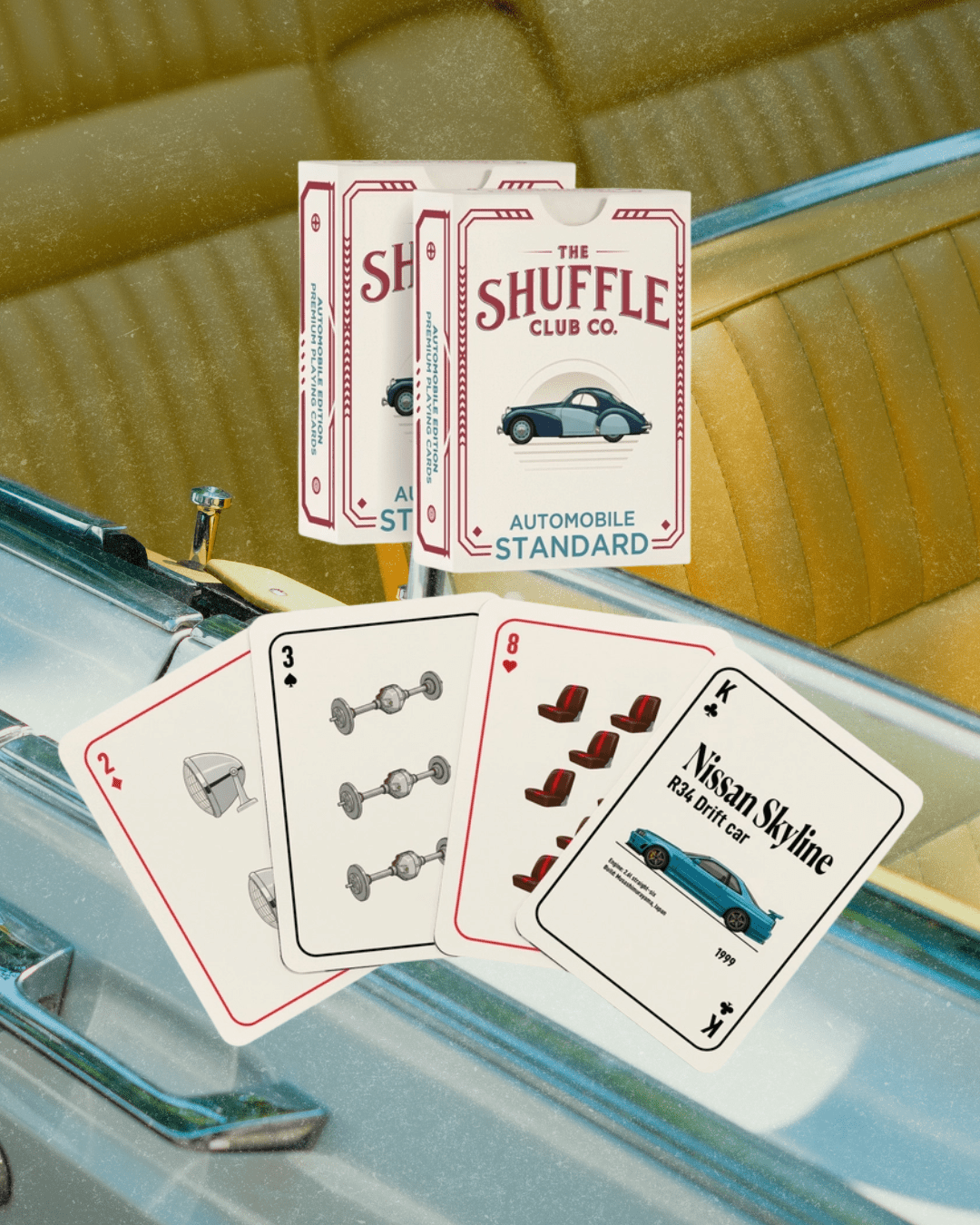 Classic Cars Auto Playing Cards – Retro Illustrations - Intrigue Ink Visit Bozeman, Unique Shopping Boutique in Montana, Work from Home Clothes for Women