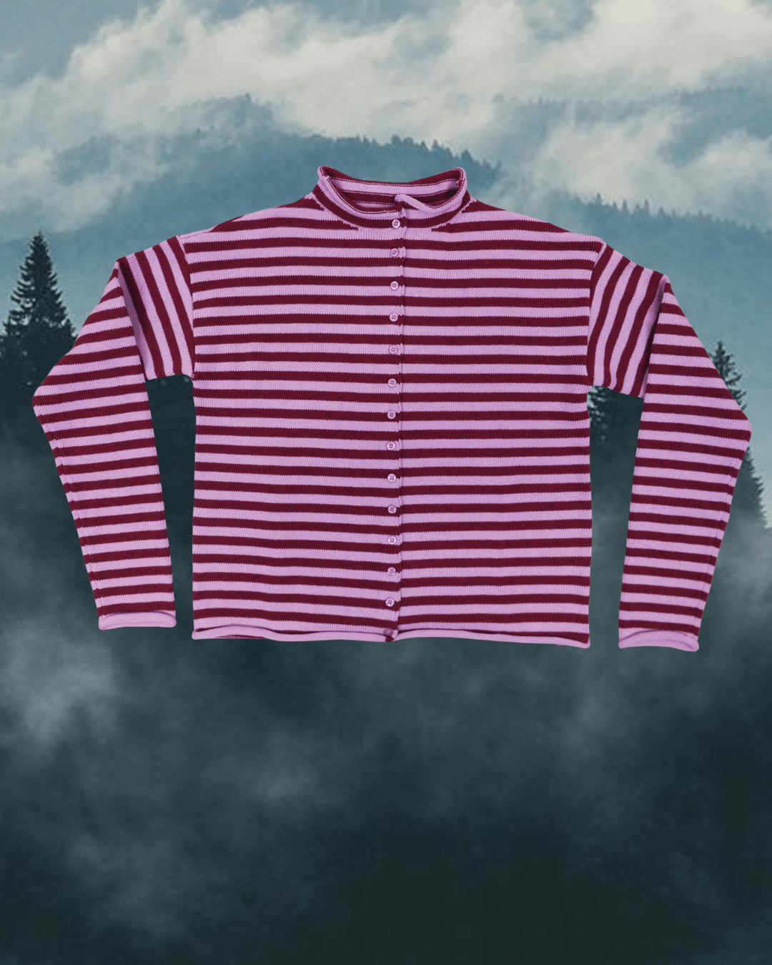 Ceceila Cardigan - Lilac & Burgundy - Intrigue Ink Visit Bozeman, Unique Shopping Boutique in Montana, Work from Home Clothes for Women