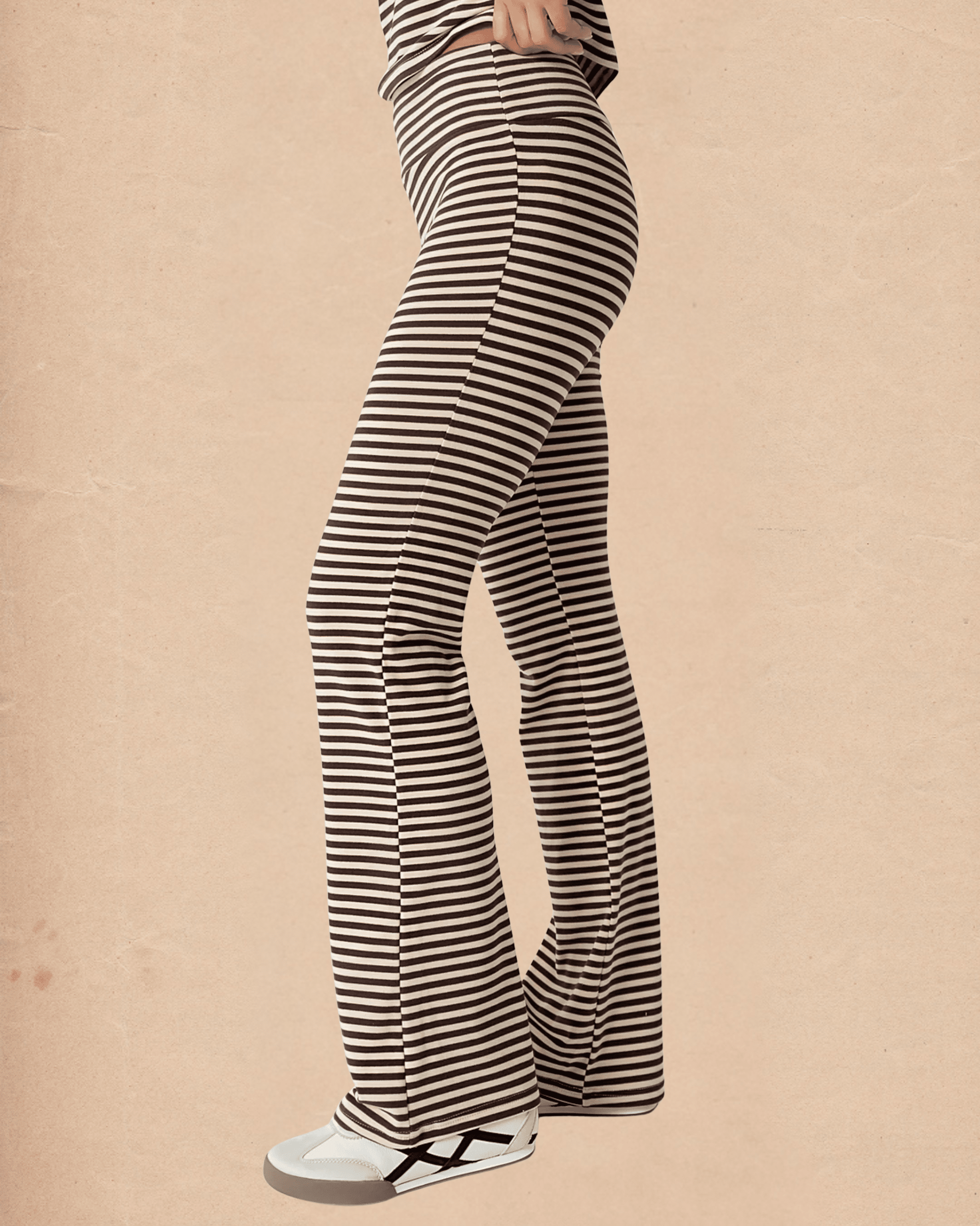 Chocolate Striped Fleece Pants