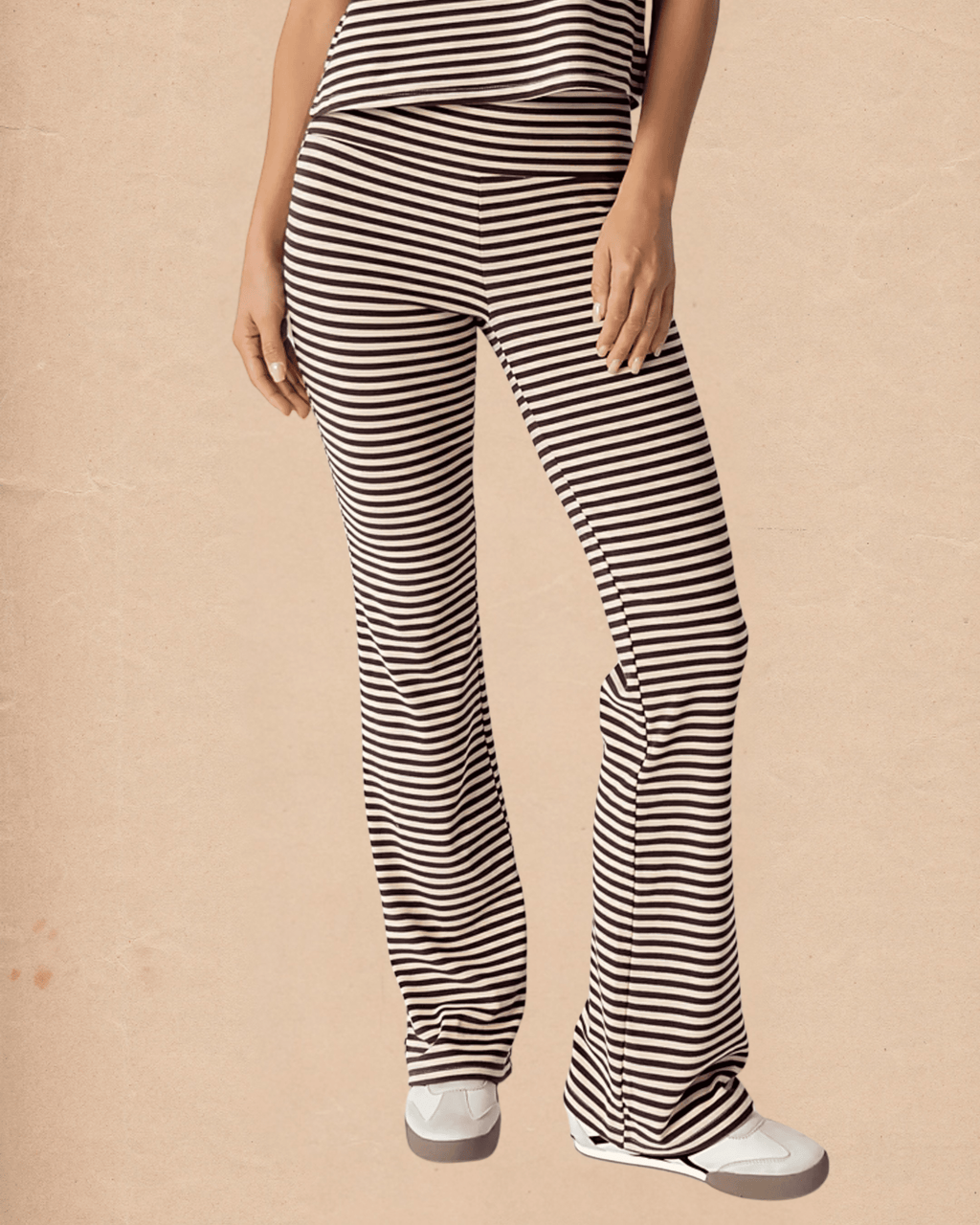 Chocolate Striped Fleece Pants - Intrigue Ink Visit Bozeman, Unique Shopping Boutique in Montana, Work from Home Clothes for Women