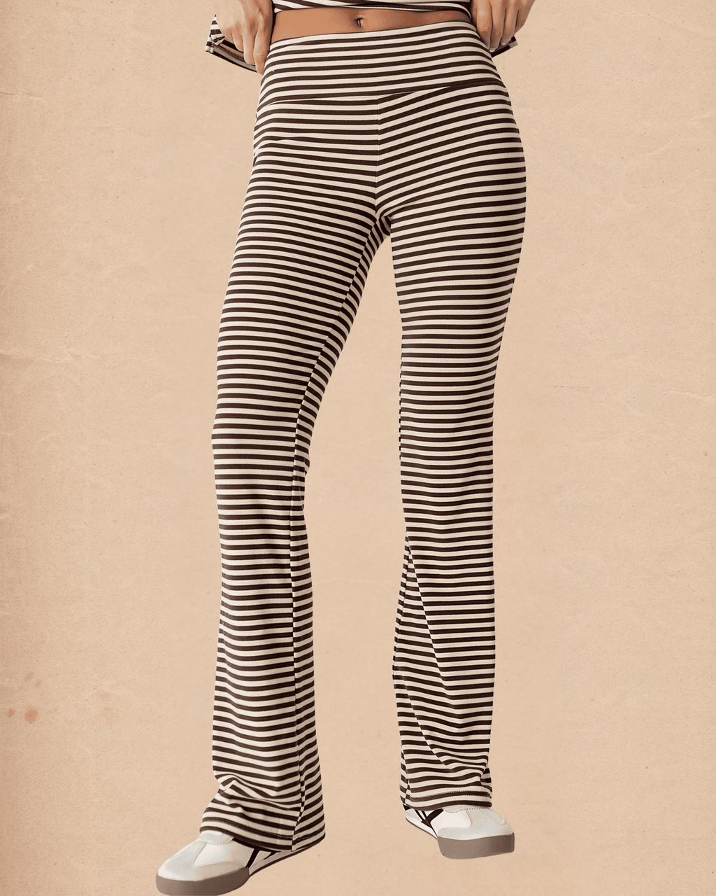 Chocolate Striped Fleece Pants - Intrigue Ink Visit Bozeman, Unique Shopping Boutique in Montana, Work from Home Clothes for Women