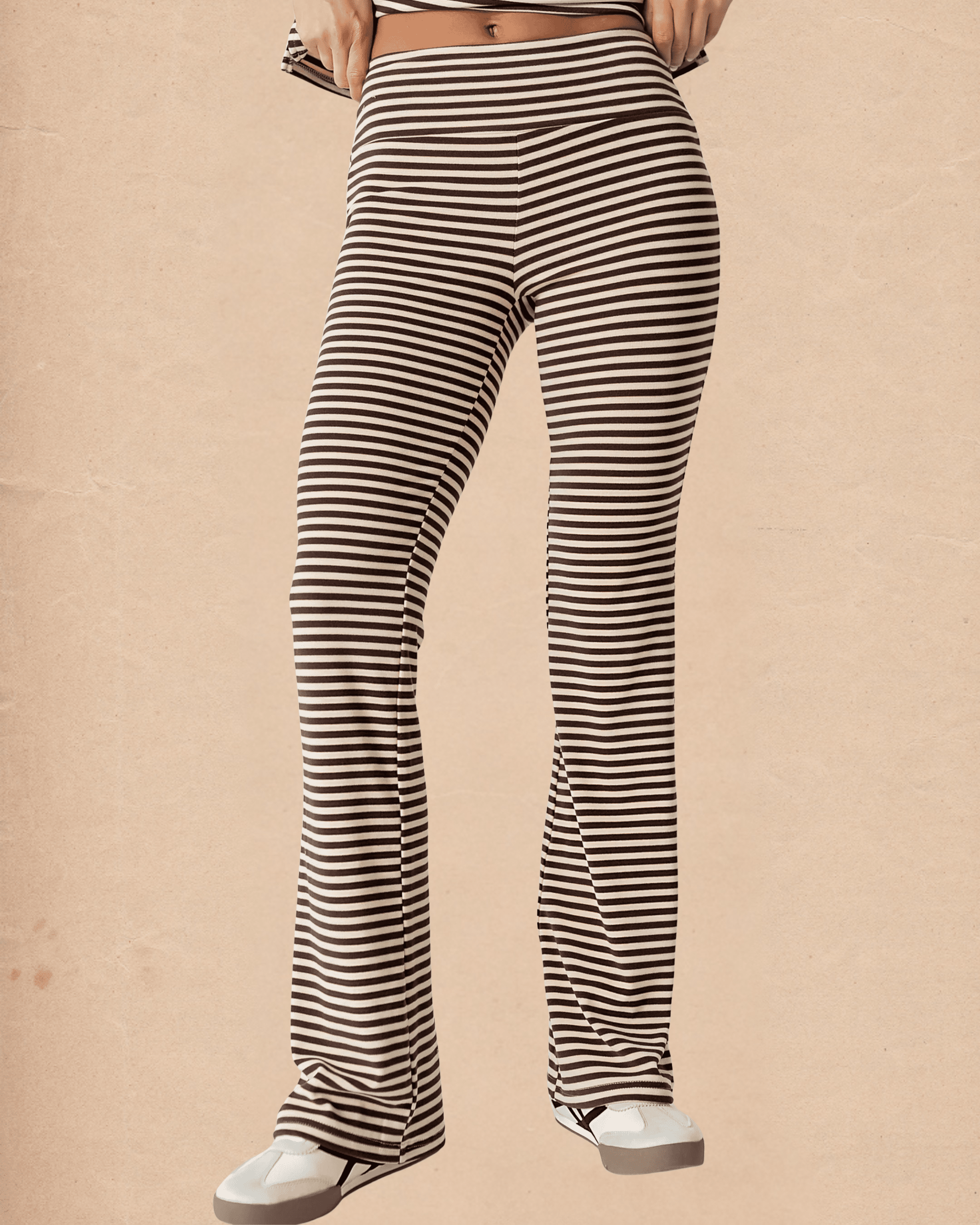 Chocolate Striped Fleece Pants