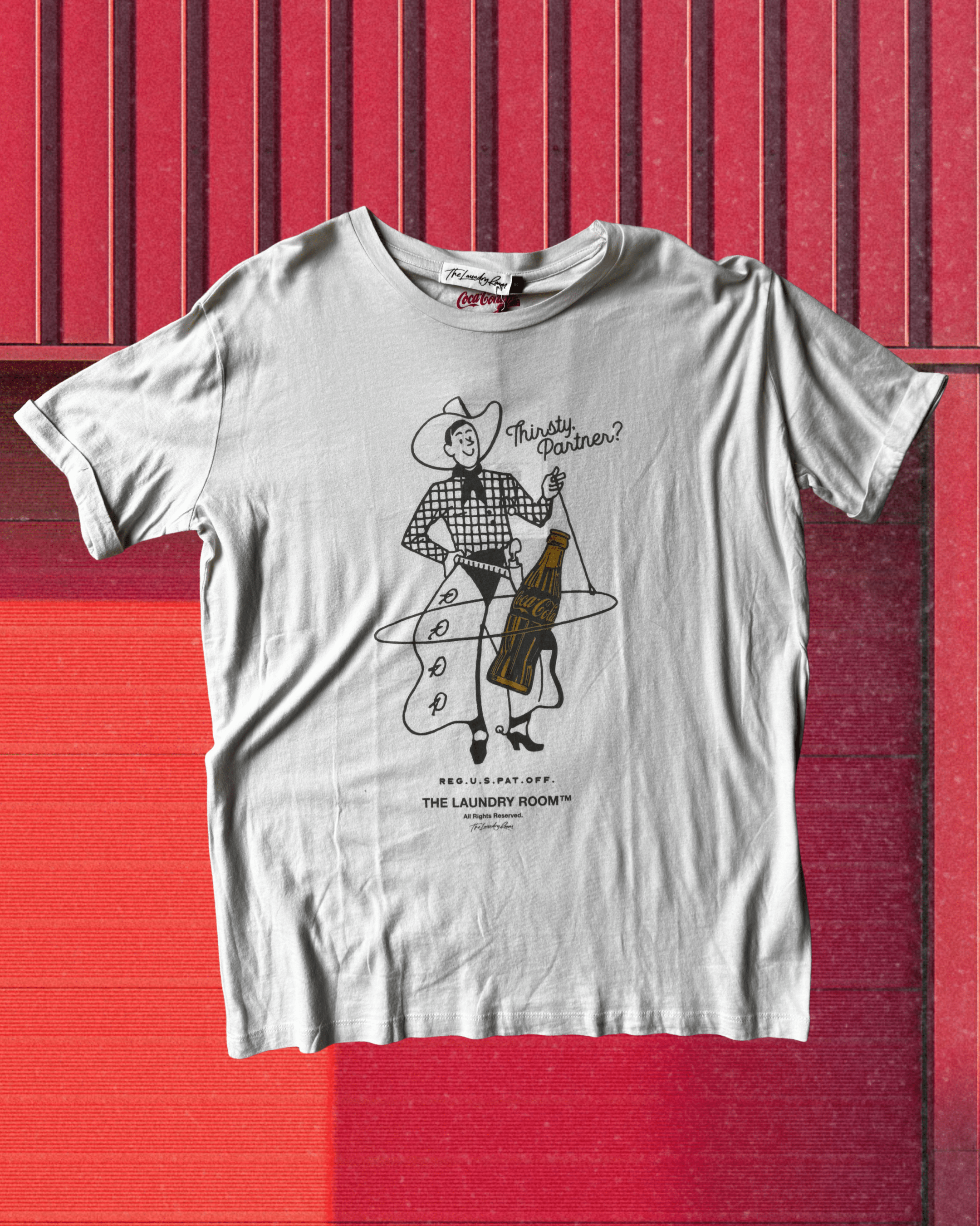 Coca Cola Thirsty Partner Oversized Tee - Bone - Intrigue Ink Visit Bozeman, Unique Shopping Boutique in Montana, Work from Home Clothes for Women