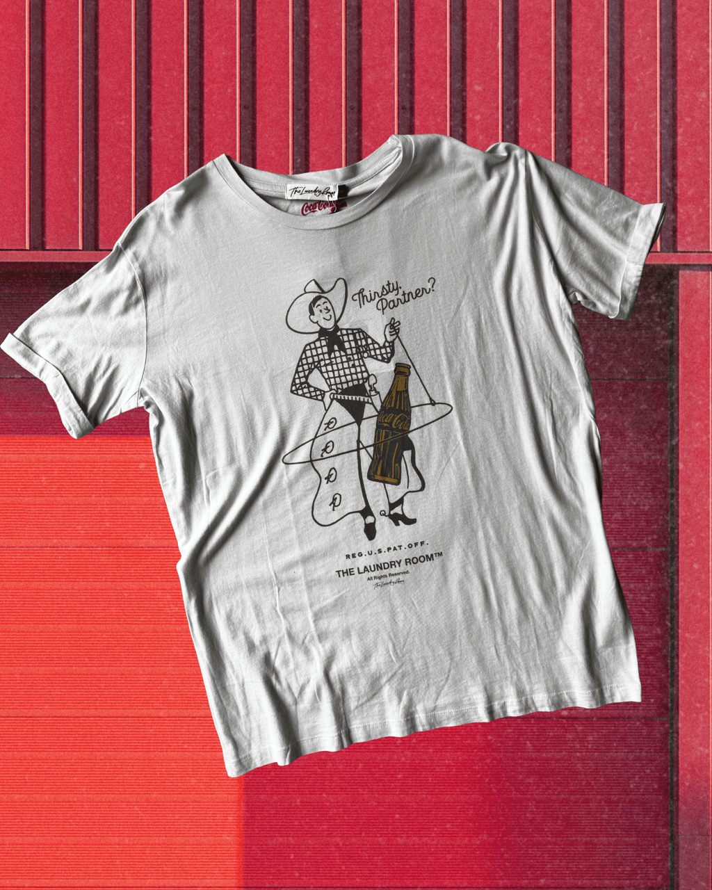 Coca Cola Thirsty Partner Oversized Tee - Bone - Intrigue Ink Visit Bozeman, Unique Shopping Boutique in Montana, Work from Home Clothes for Women