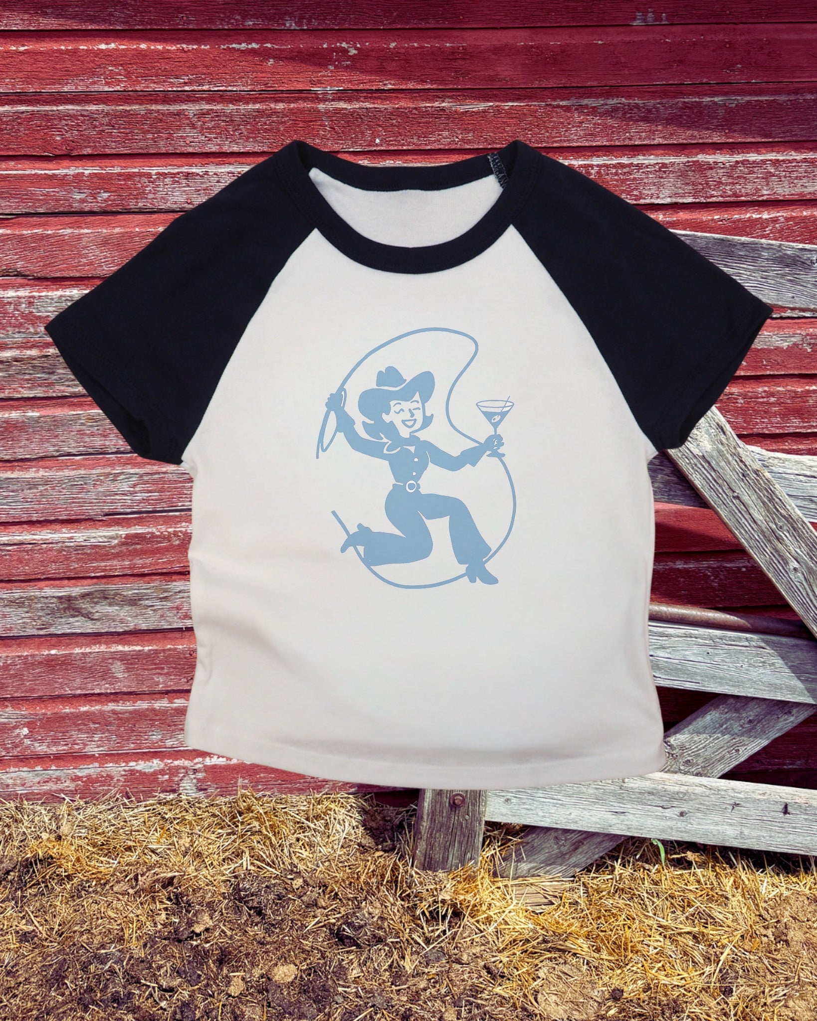 "Cowgirl Cocktail" Baseball Crop