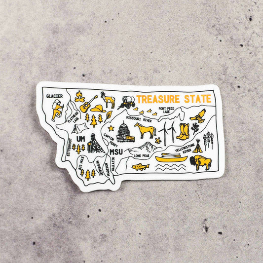 Montana Treasure State Sticker
