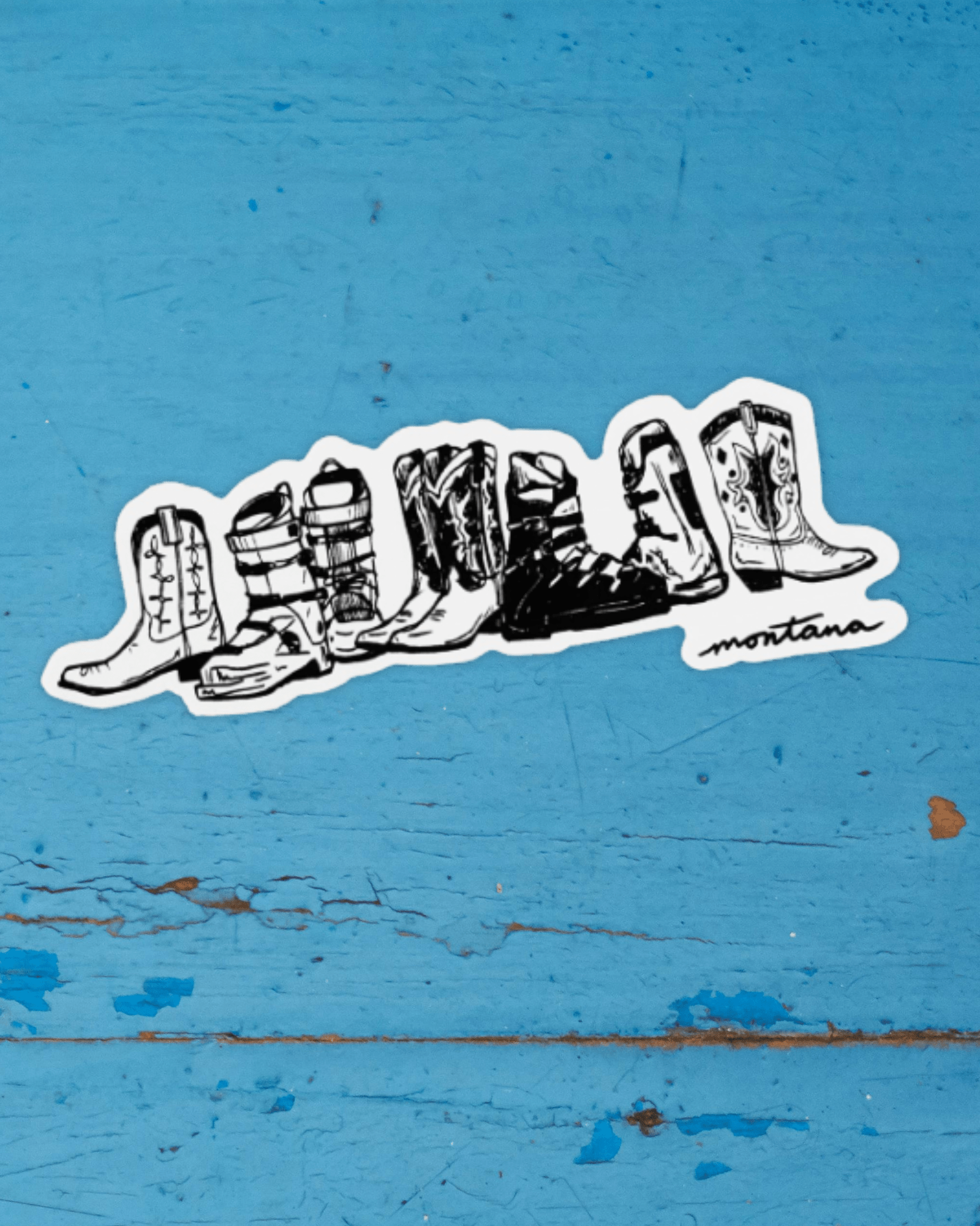 "Western Winter" Sticker - Intrigue Ink Visit Bozeman, Unique Shopping Boutique in Montana, Work from Home Clothes for Women