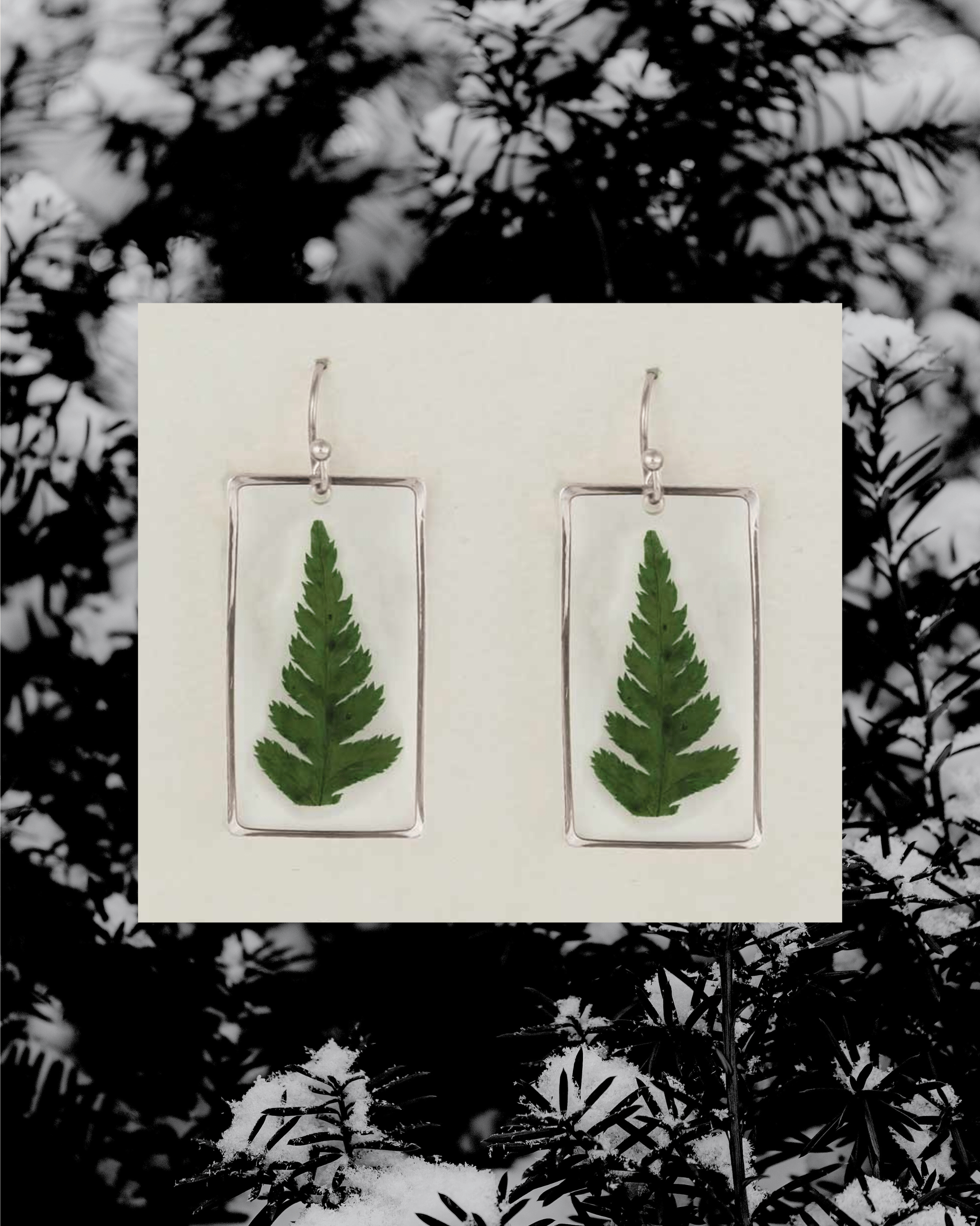 Cottage Floral Dried Fern Earrings - Intrigue Ink Visit Bozeman, Unique Shopping Boutique in Montana, Work from Home Clothes for Women