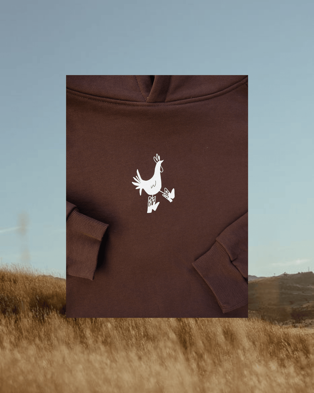 "Cowboy Chicken" Hoodie in Mocha - Intrigue Ink Visit Bozeman, Unique Shopping Boutique in Montana, Work from Home Clothes for Women
