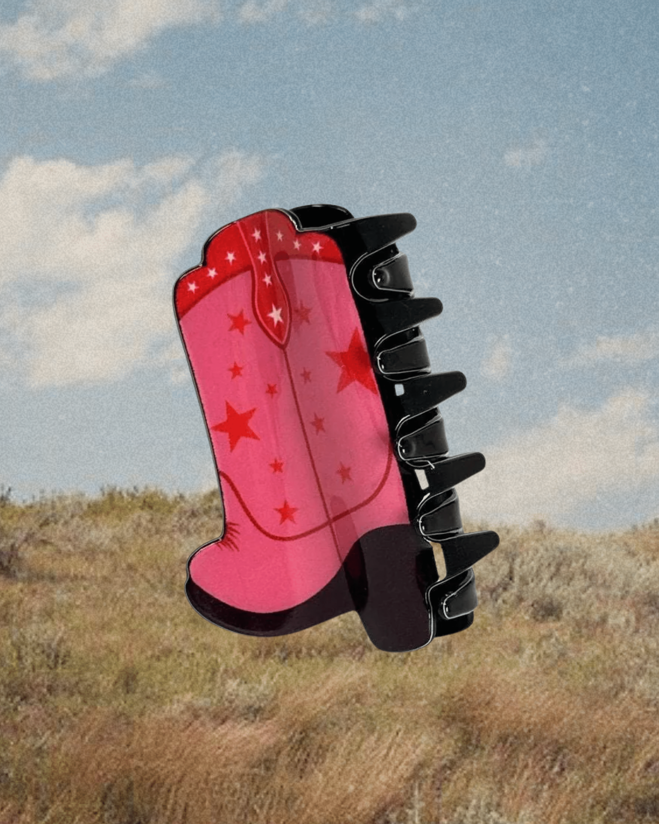 Cowboy Boot W/ Stars Western Hair Claw - Intrigue Ink Visit Bozeman, Unique Shopping Boutique in Montana, Work from Home Clothes for Women