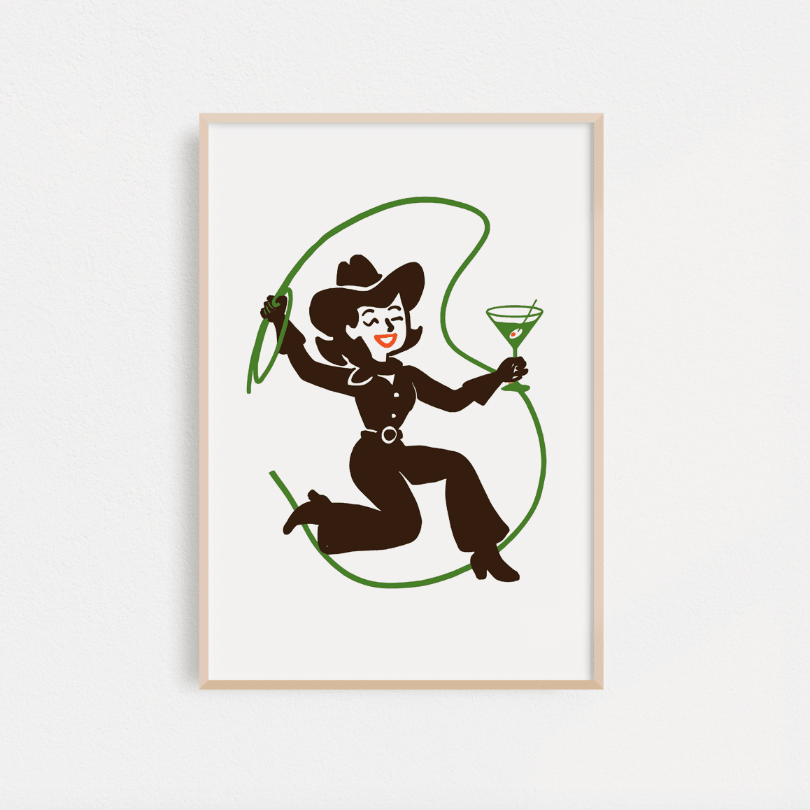 "Cowgirl Cocktail" Poster - Intrigue Ink Visit Bozeman, Unique Shopping Boutique in Montana, Work from Home Clothes for Women