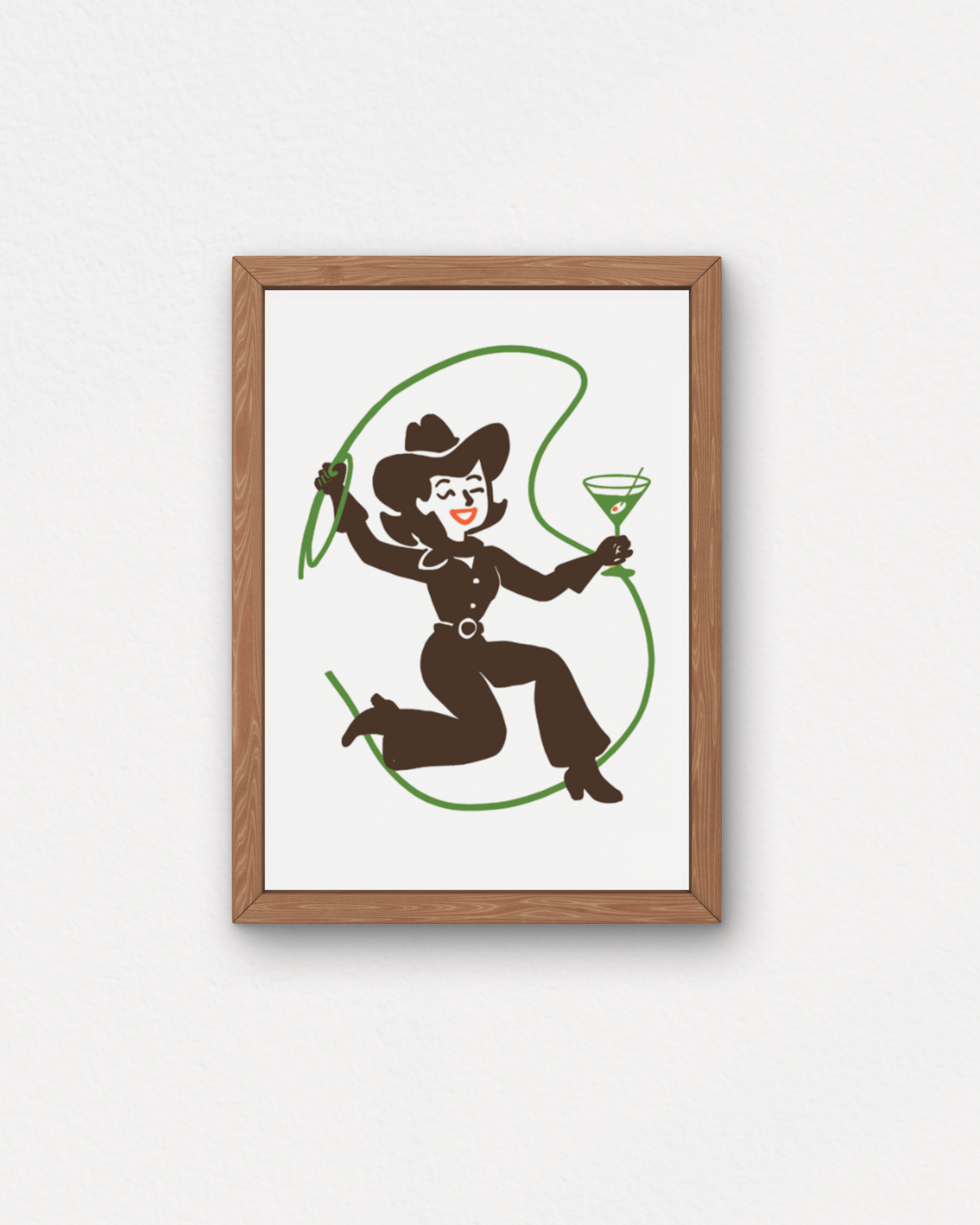 "Cowgirl Cocktail" Small Poster - Intrigue Ink Visit Bozeman, Unique Shopping Boutique in Montana, Work from Home Clothes for Women