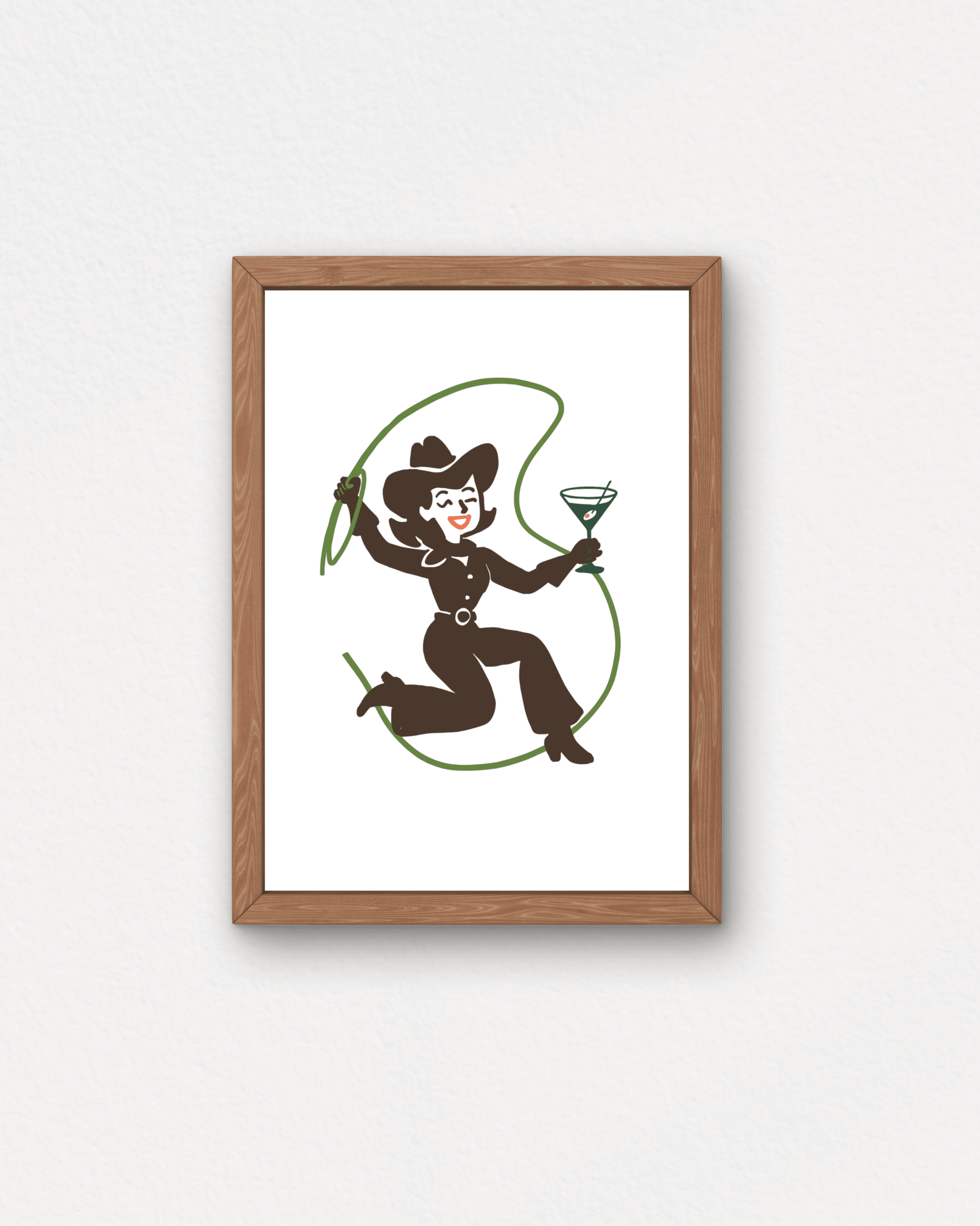 "Cowgirl Cocktail" Small Poster - Intrigue Ink Visit Bozeman, Unique Shopping Boutique in Montana, Work from Home Clothes for Women