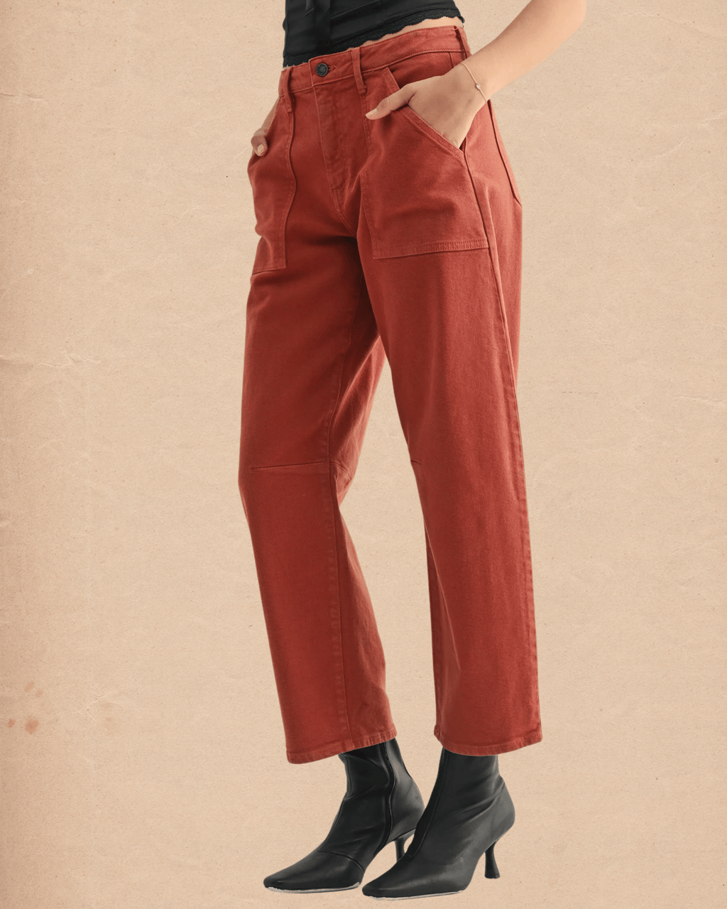 Dark Mauve Barrel Jeans - Intrigue Ink Visit Bozeman, Unique Shopping Boutique in Montana, Work from Home Clothes for Women