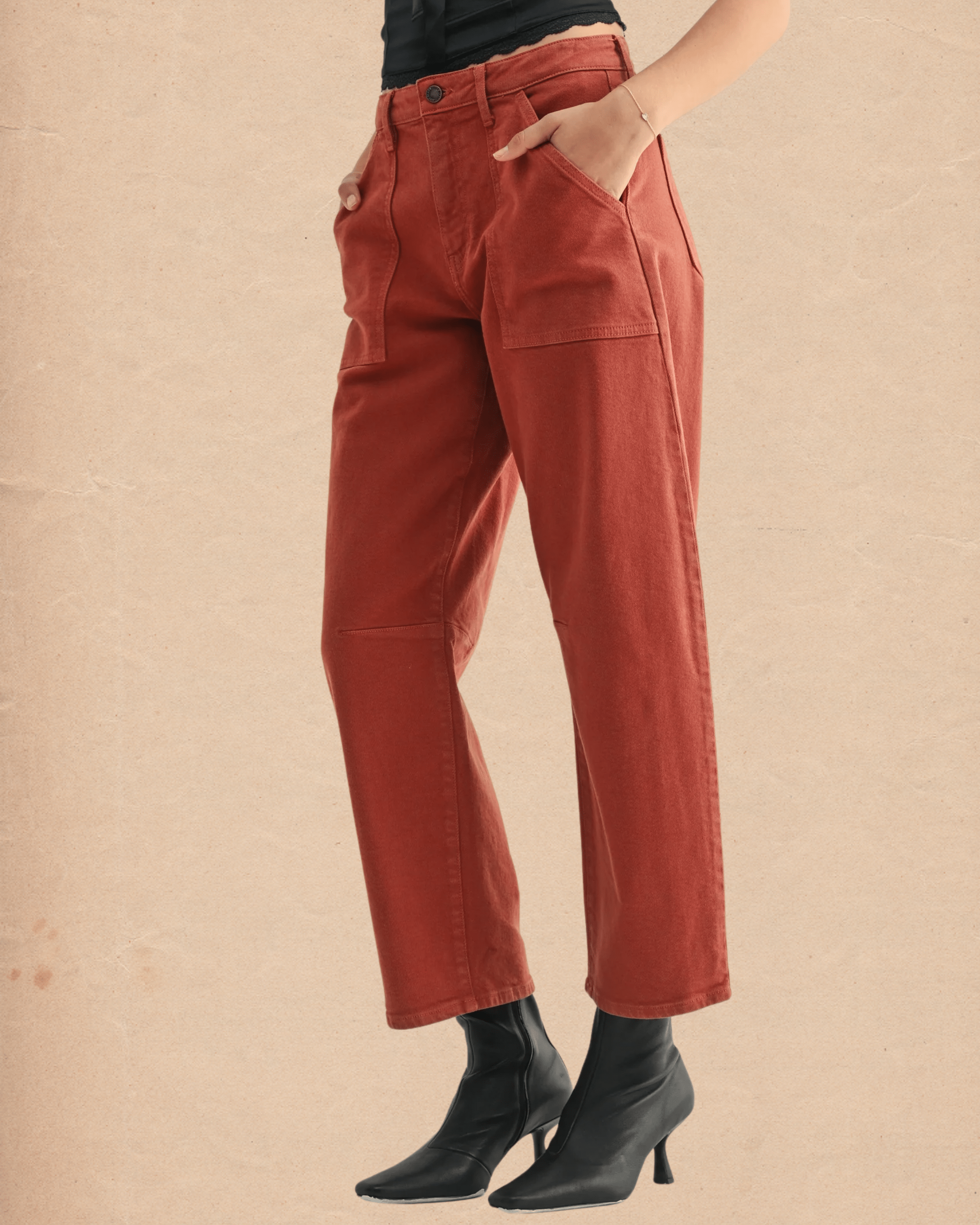 Dark Mauve Barrel Jeans - Intrigue Ink Visit Bozeman, Unique Shopping Boutique in Montana, Work from Home Clothes for Women