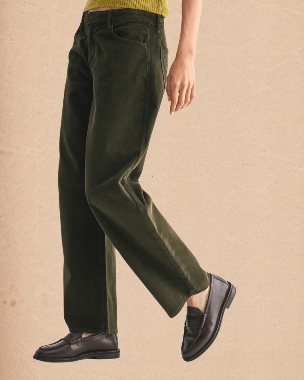 Dark Olive Corduroy Barrel Jean - Intrigue Ink Visit Bozeman, Unique Shopping Boutique in Montana, Work from Home Clothes for Women