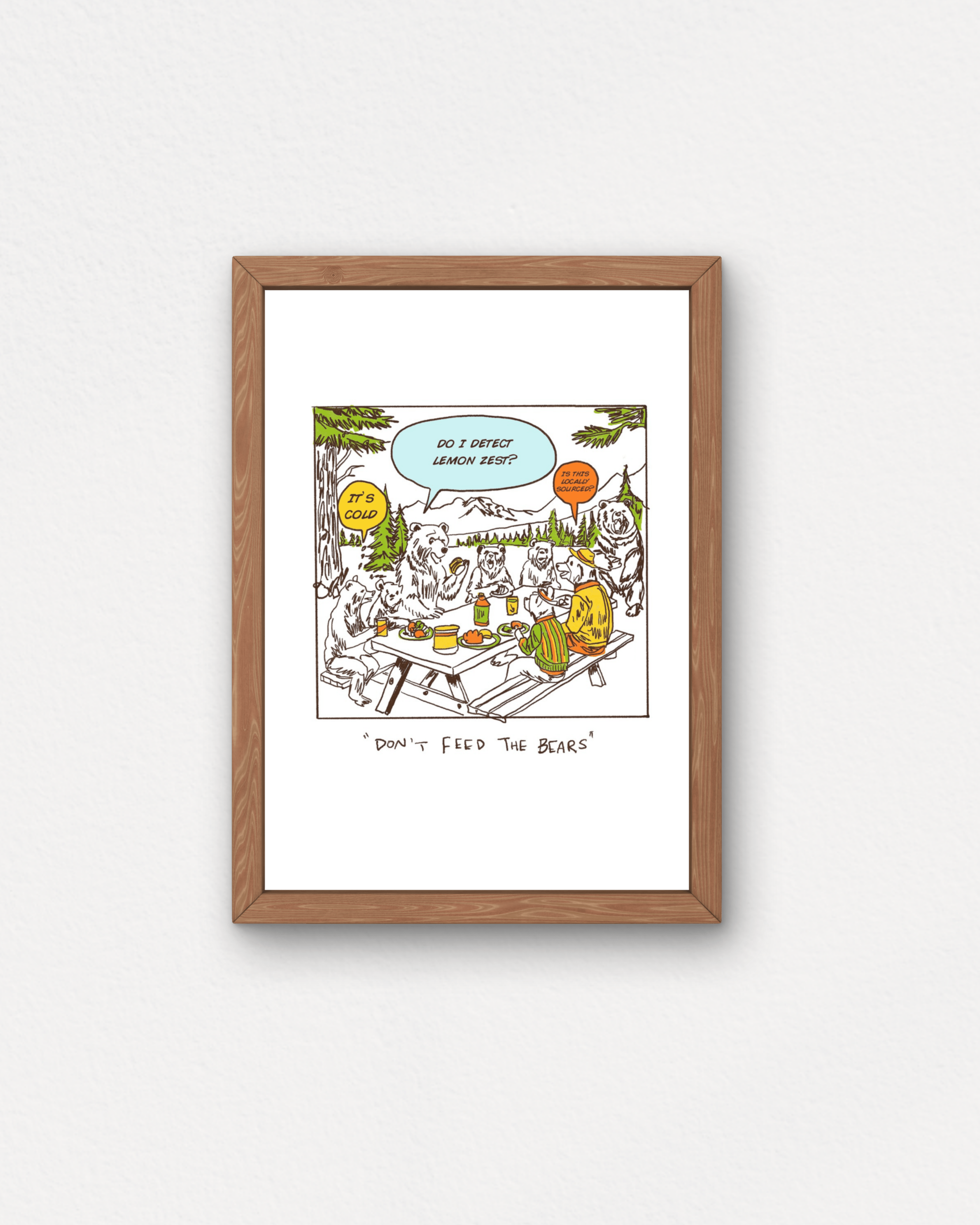 "Don't Feed the Bears" Small Poster - Intrigue Ink Visit Bozeman, Unique Shopping Boutique in Montana, Work from Home Clothes for Women