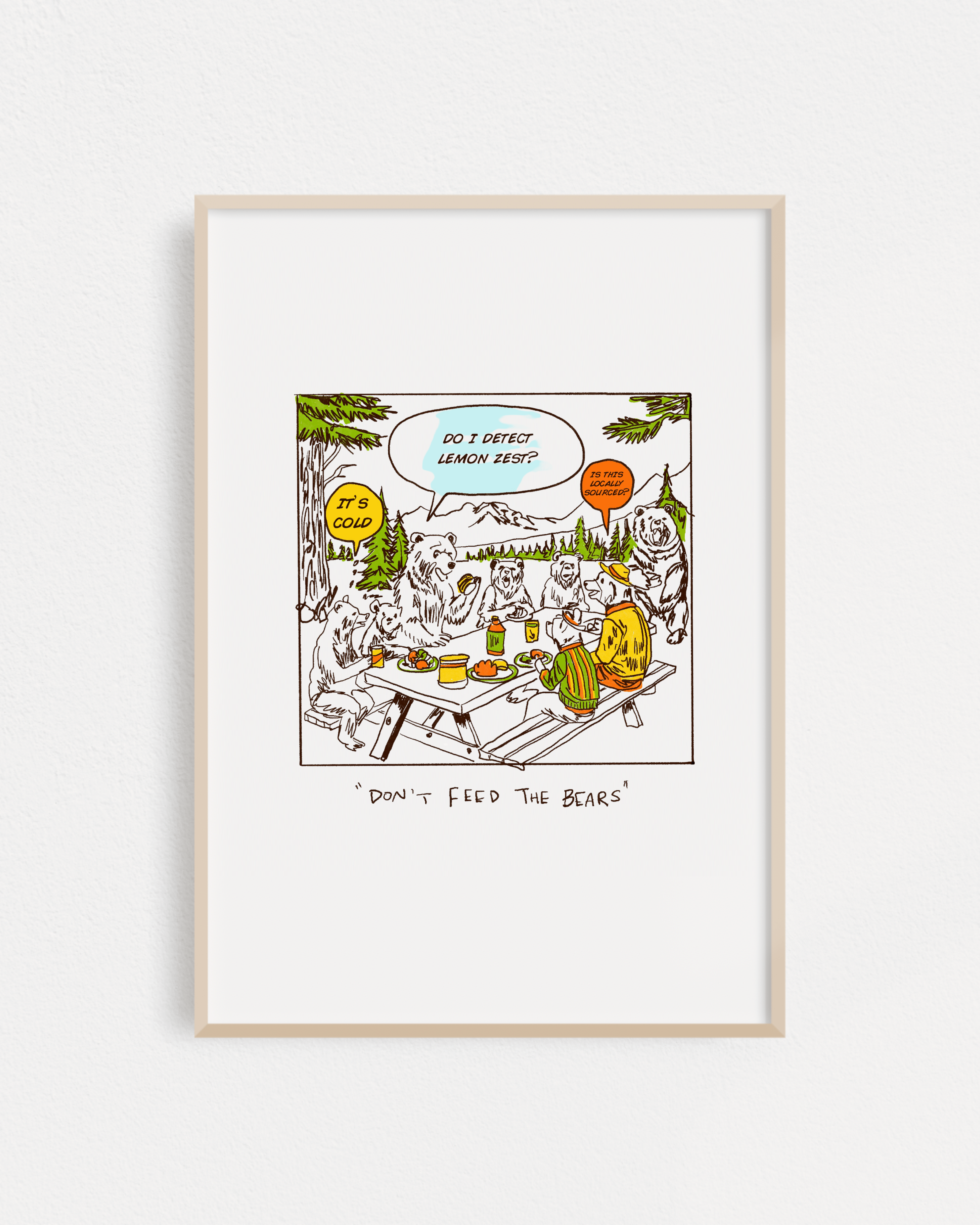 "Don't Feed the Bears" Poster - Intrigue Ink Visit Bozeman, Unique Shopping Boutique in Montana, Work from Home Clothes for Women