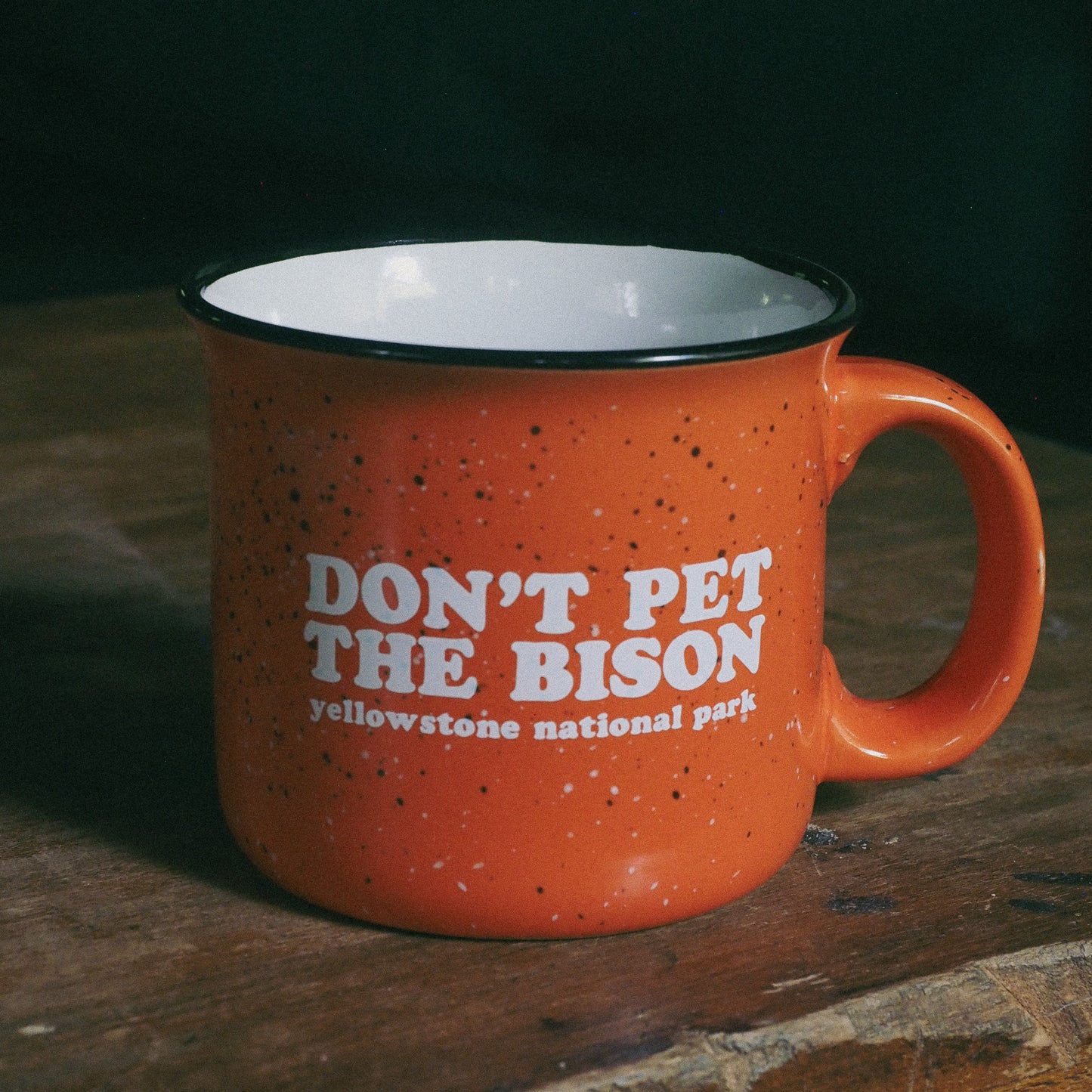 Don't Pet The Bison Ceramic Campfire Mug