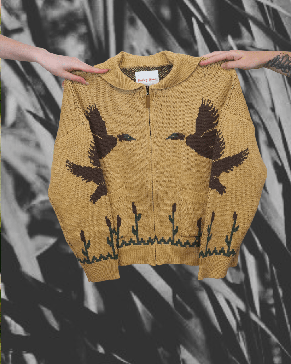 Tan Mallard Zip-Up Sweater - Intrigue Ink Visit Bozeman, Unique Shopping Boutique in Montana, Work from Home Clothes for Women
