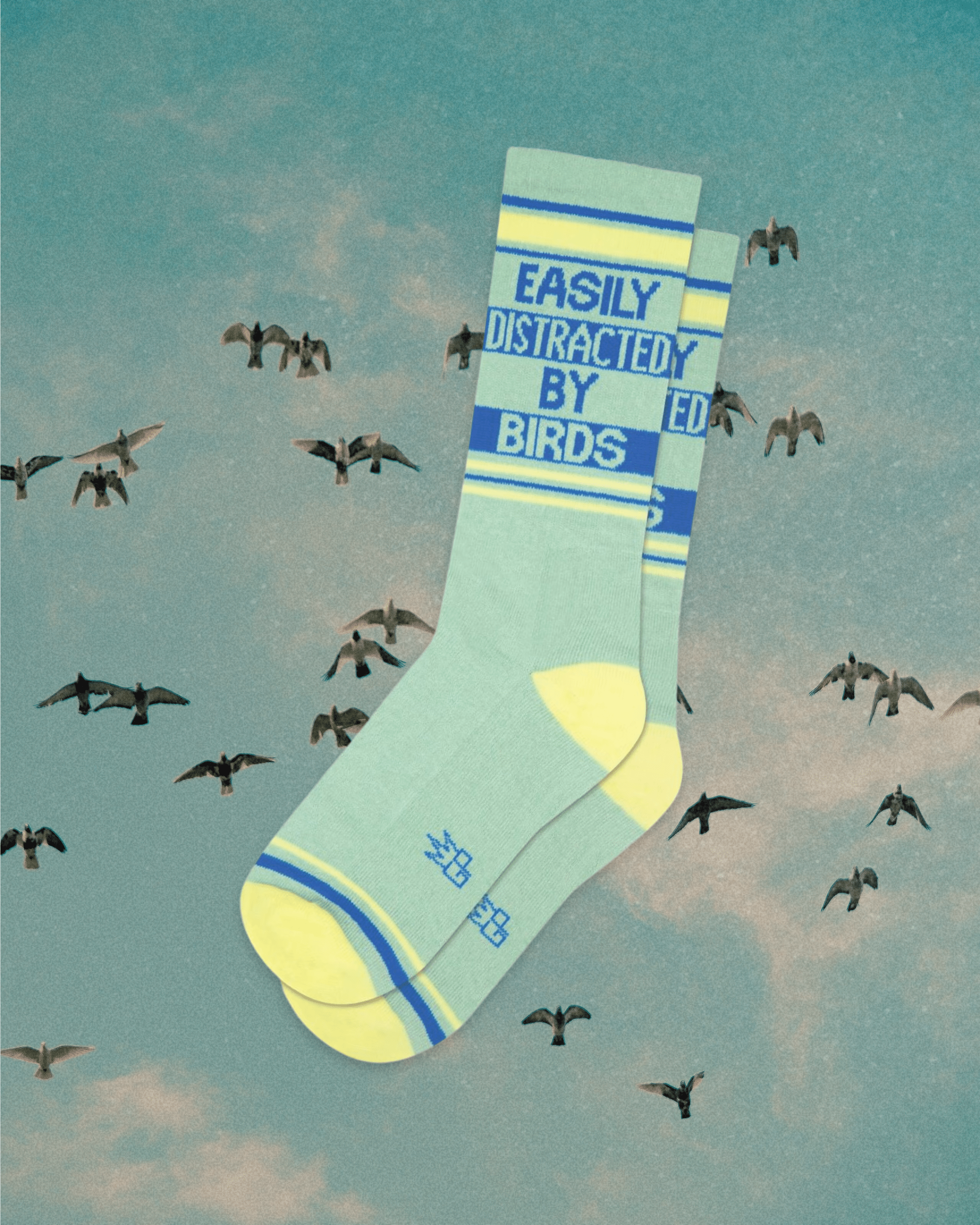 Easily Distracted By Birds Gym Crew Socks - Intrigue Ink Visit Bozeman, Unique Shopping Boutique in Montana, Work from Home Clothes for Women