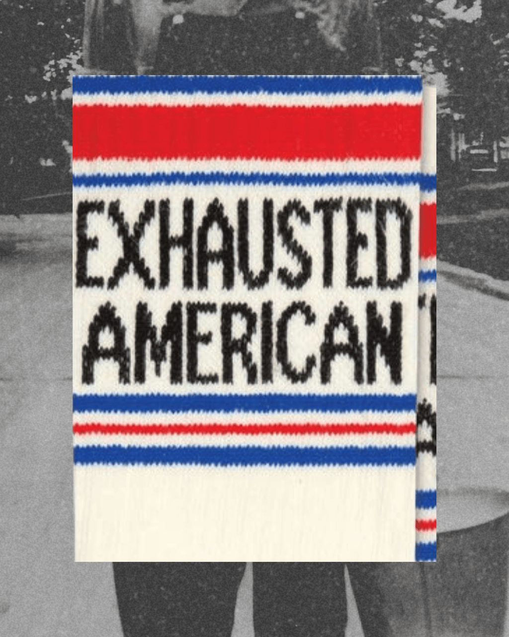 Exhausted American Gym Crew Socks - Intrigue Ink Visit Bozeman, Unique Shopping Boutique in Montana, Work from Home Clothes for Women